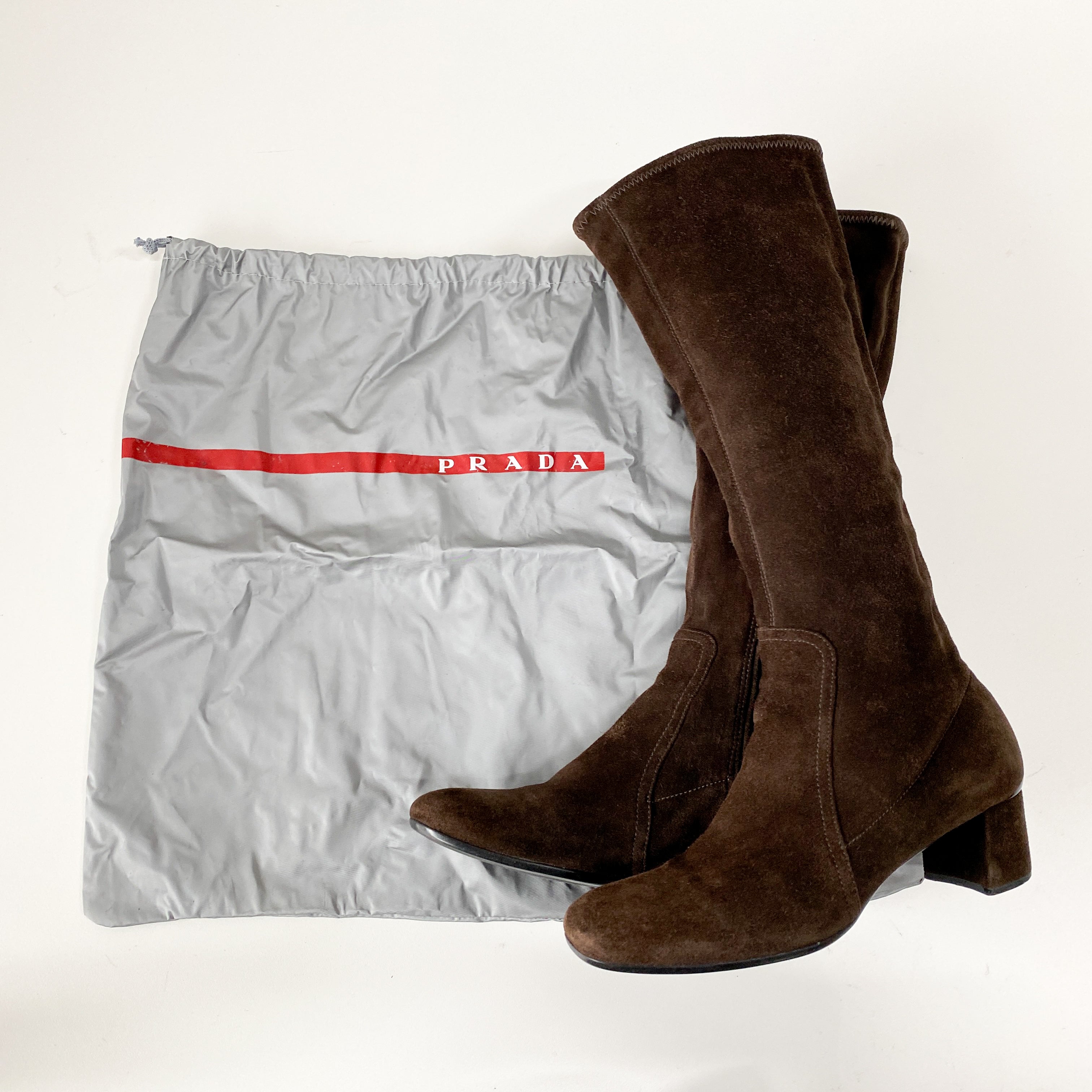 Size 37 Brown Suede Tall Boots