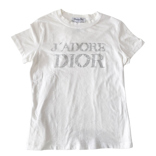J'adore Dior Rhinestone Crystal Logo Top