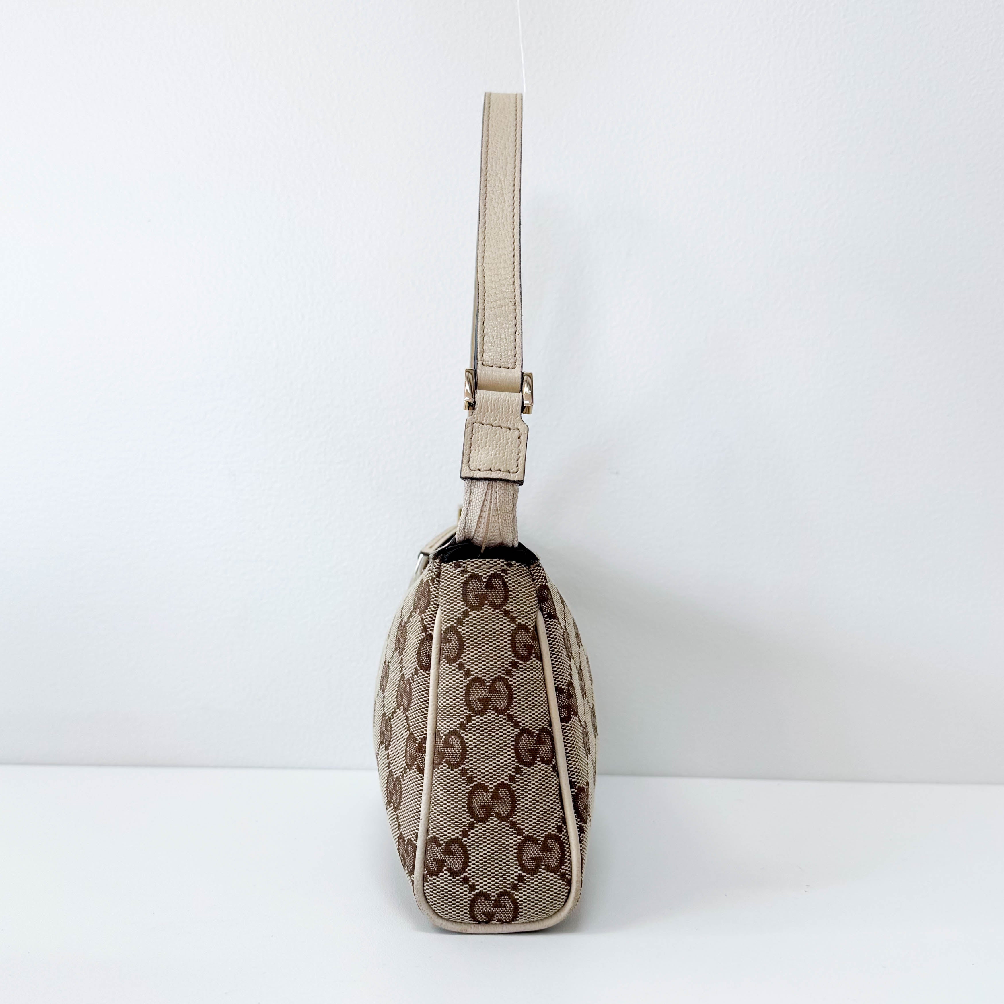 Mini Neutral GG Canvas Shoulder Bag