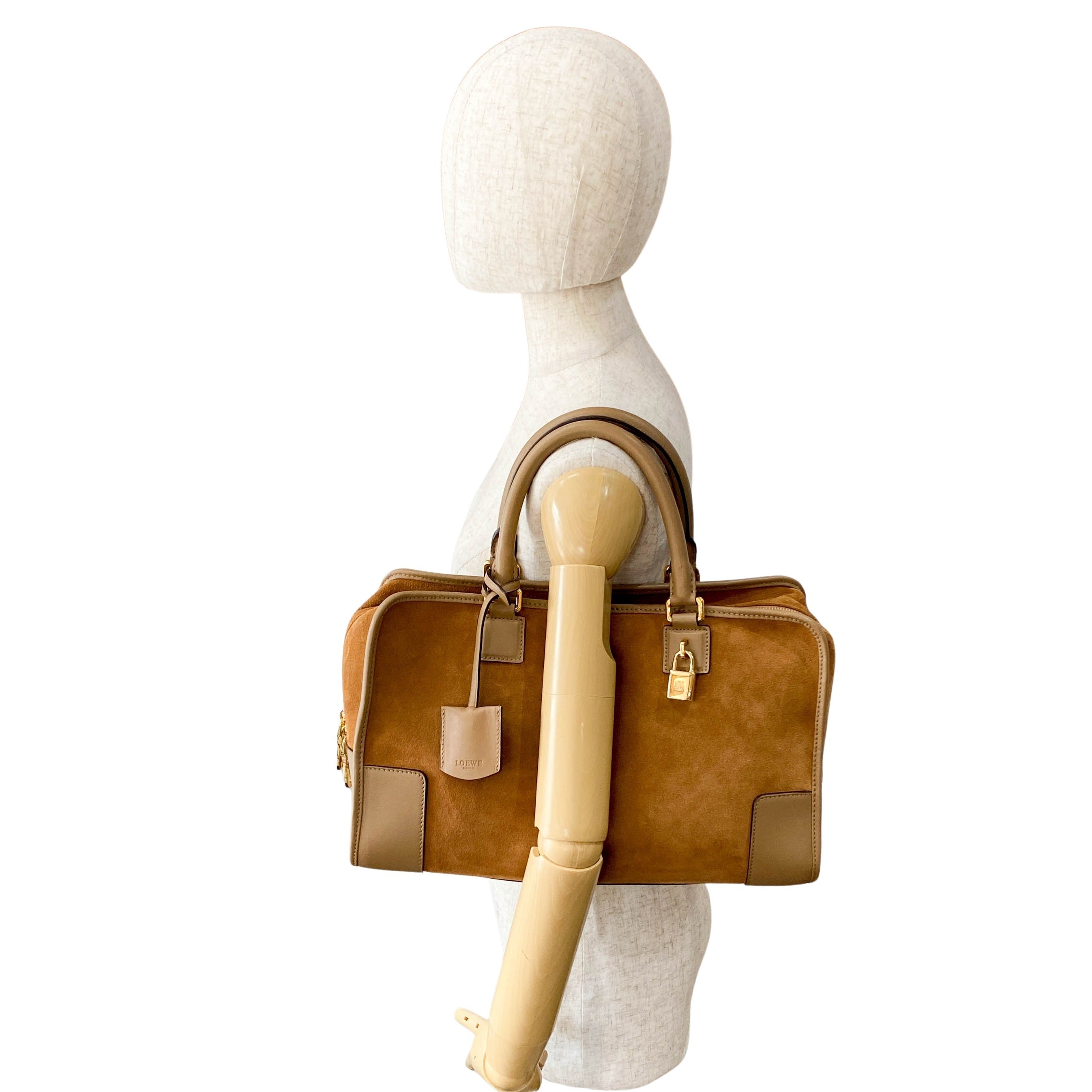 Amazona 36 Brown Suede & Leather Bag