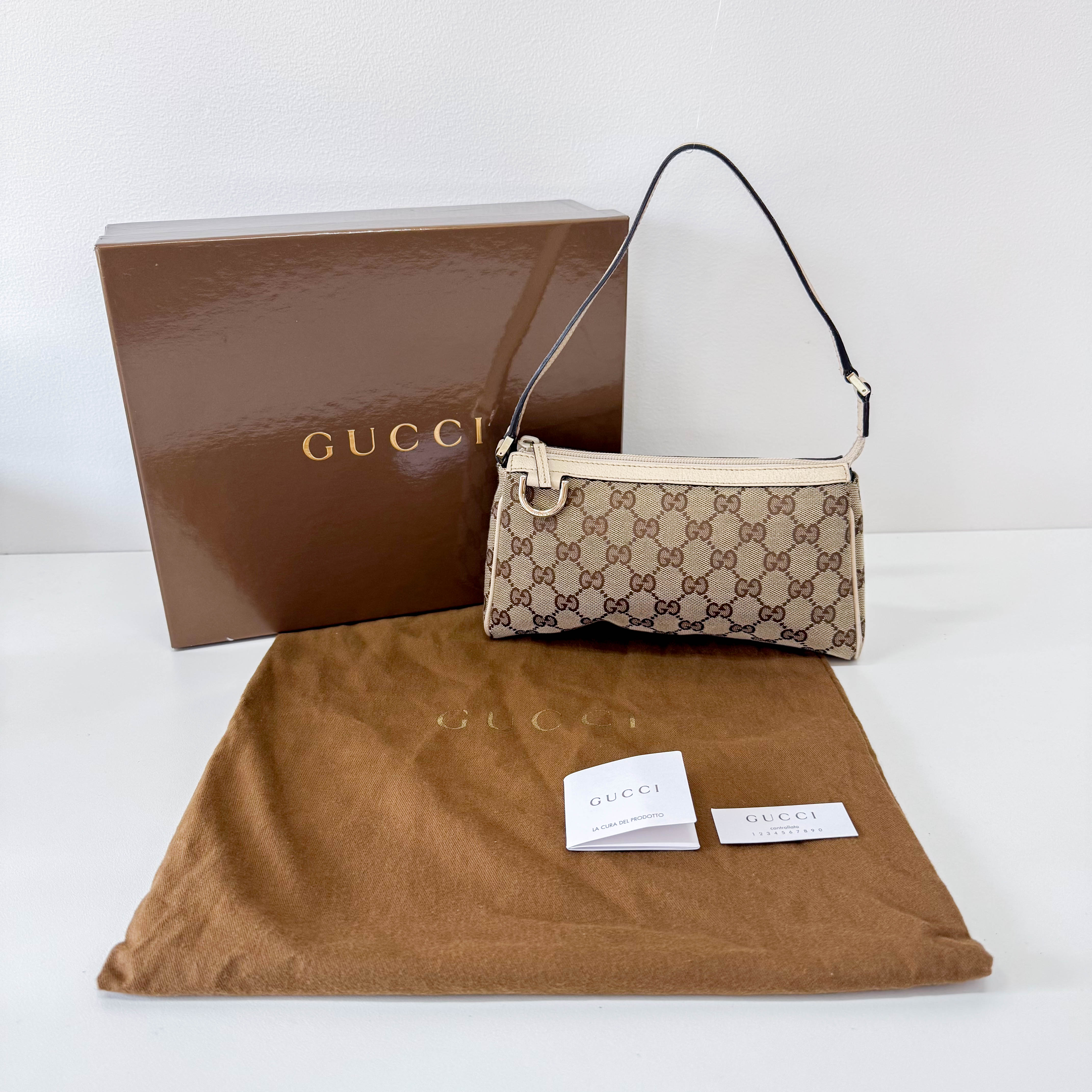 Mini Neutral GG Canvas Shoulder Bag