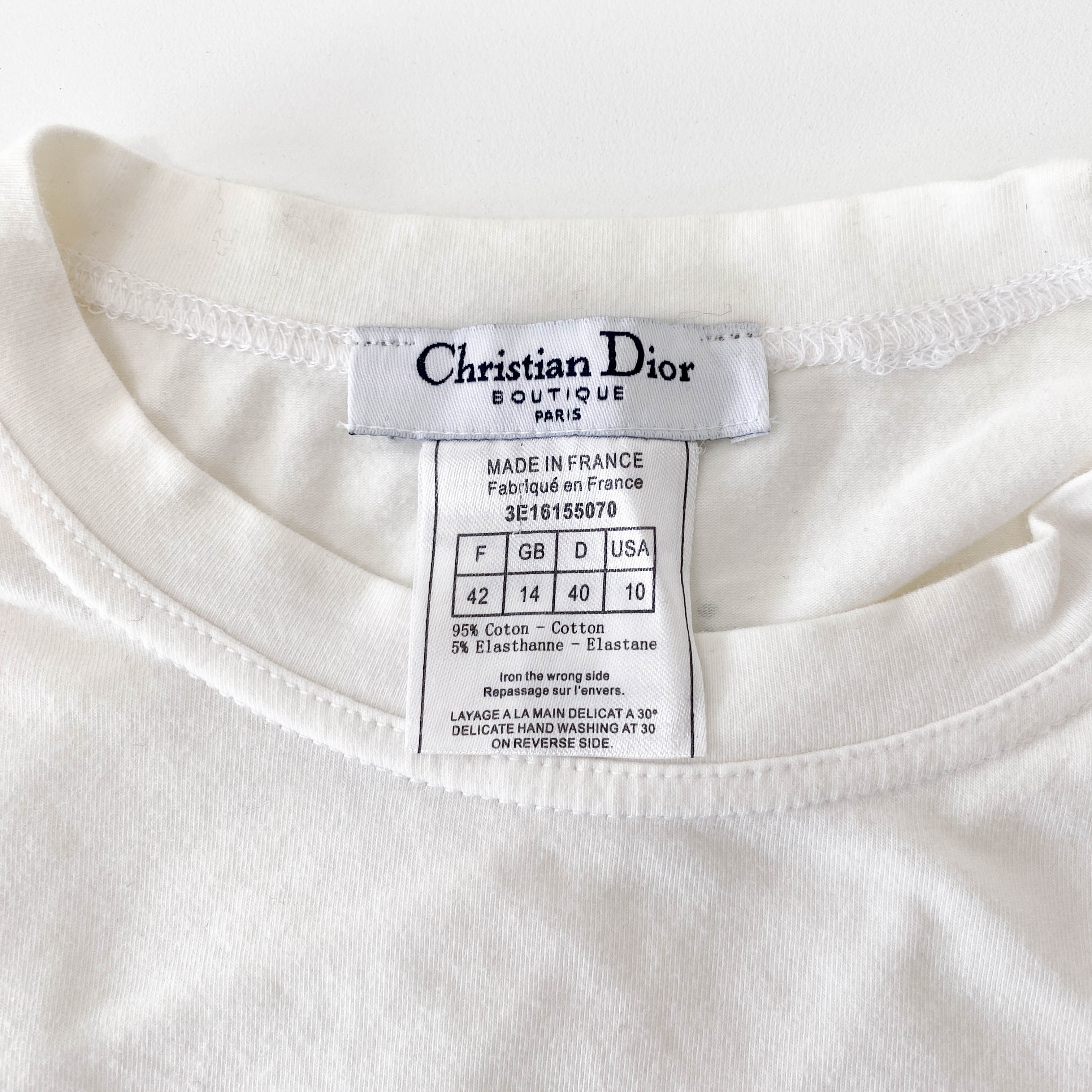 J'adore Dior Rhinestone Crystal Logo Top