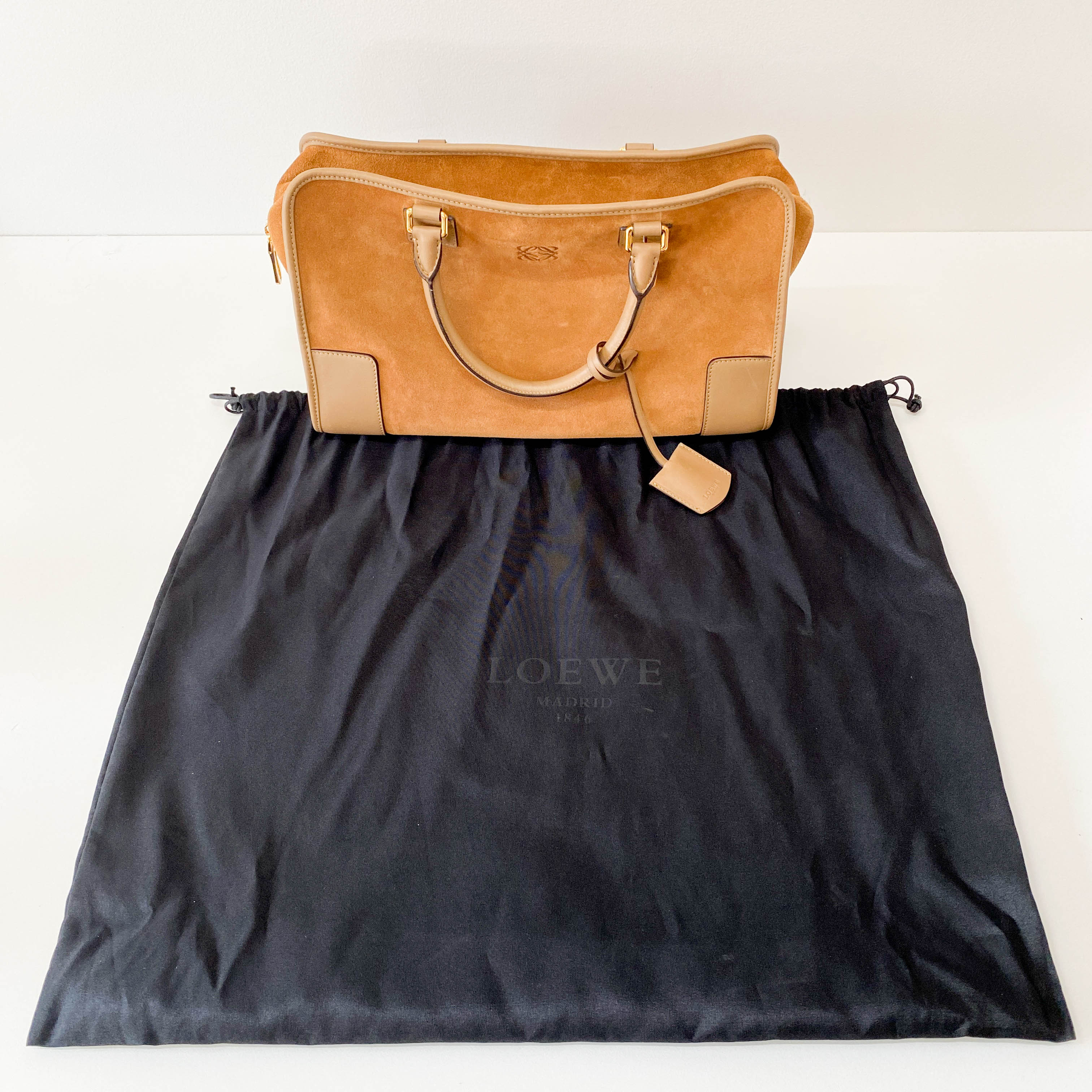 Amazona 36 Brown Suede & Leather Bag