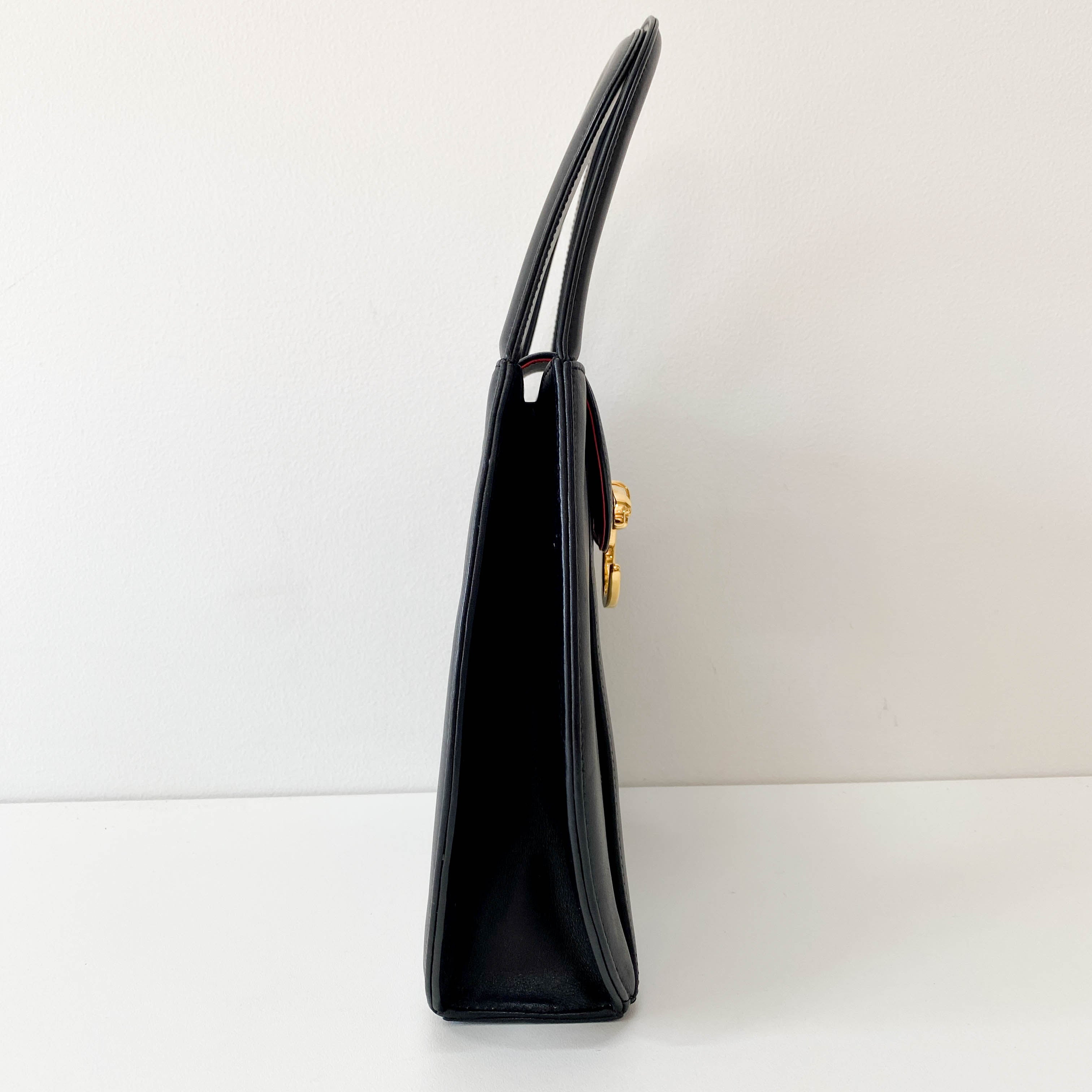 Panthère Black Calfskin Leather Shoulder Bag