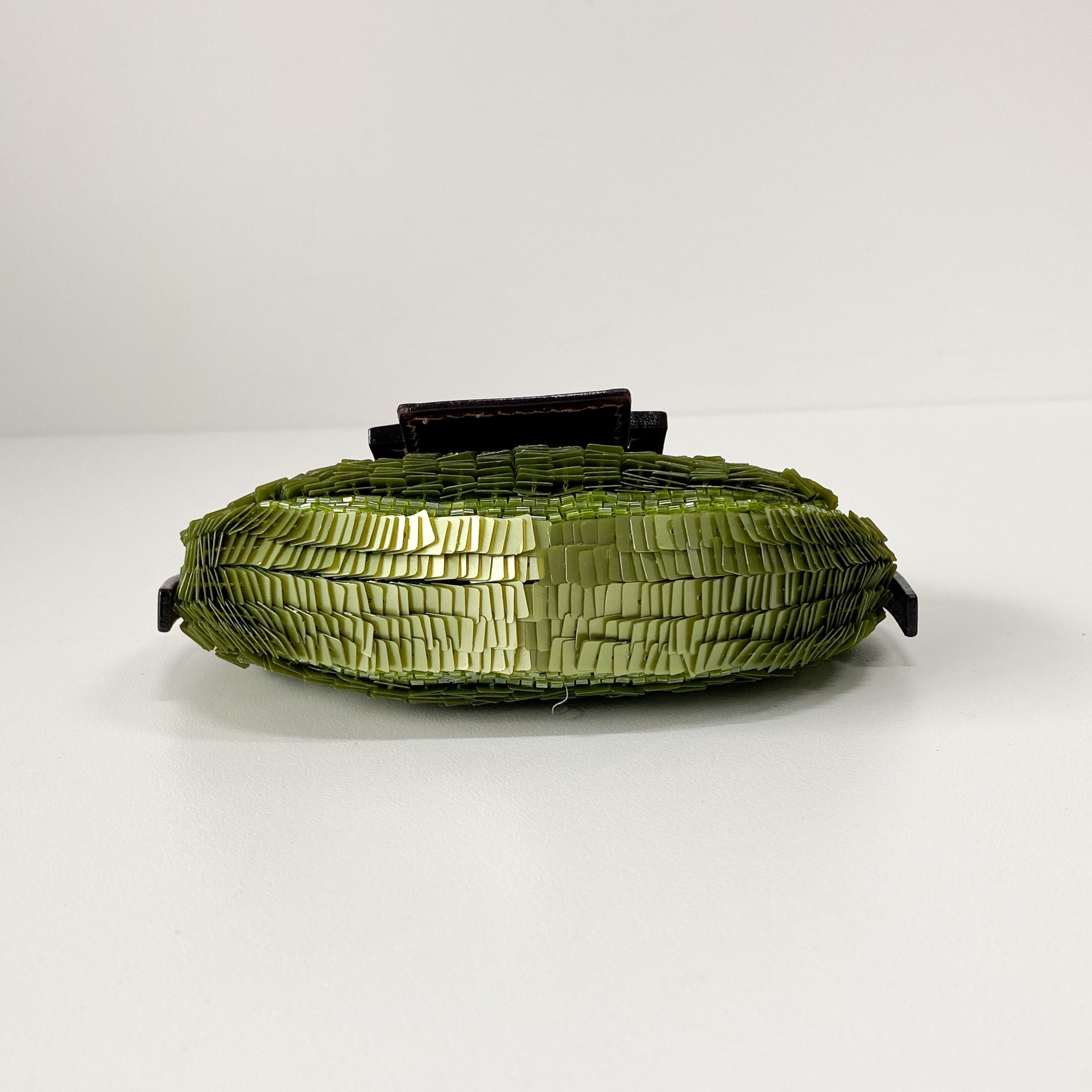 Croissant Mini Green Sequin Handbag