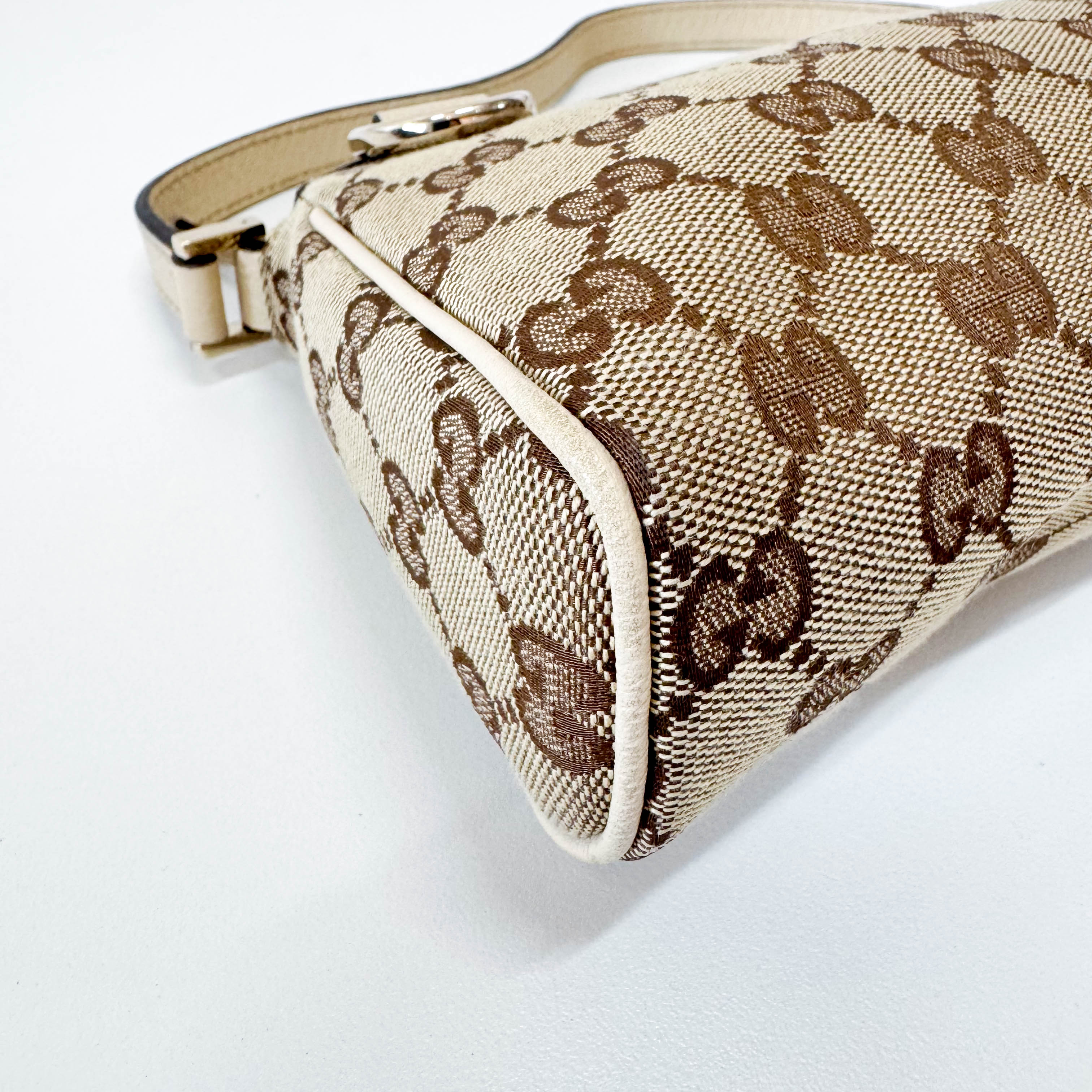 Mini Neutral GG Canvas Shoulder Bag