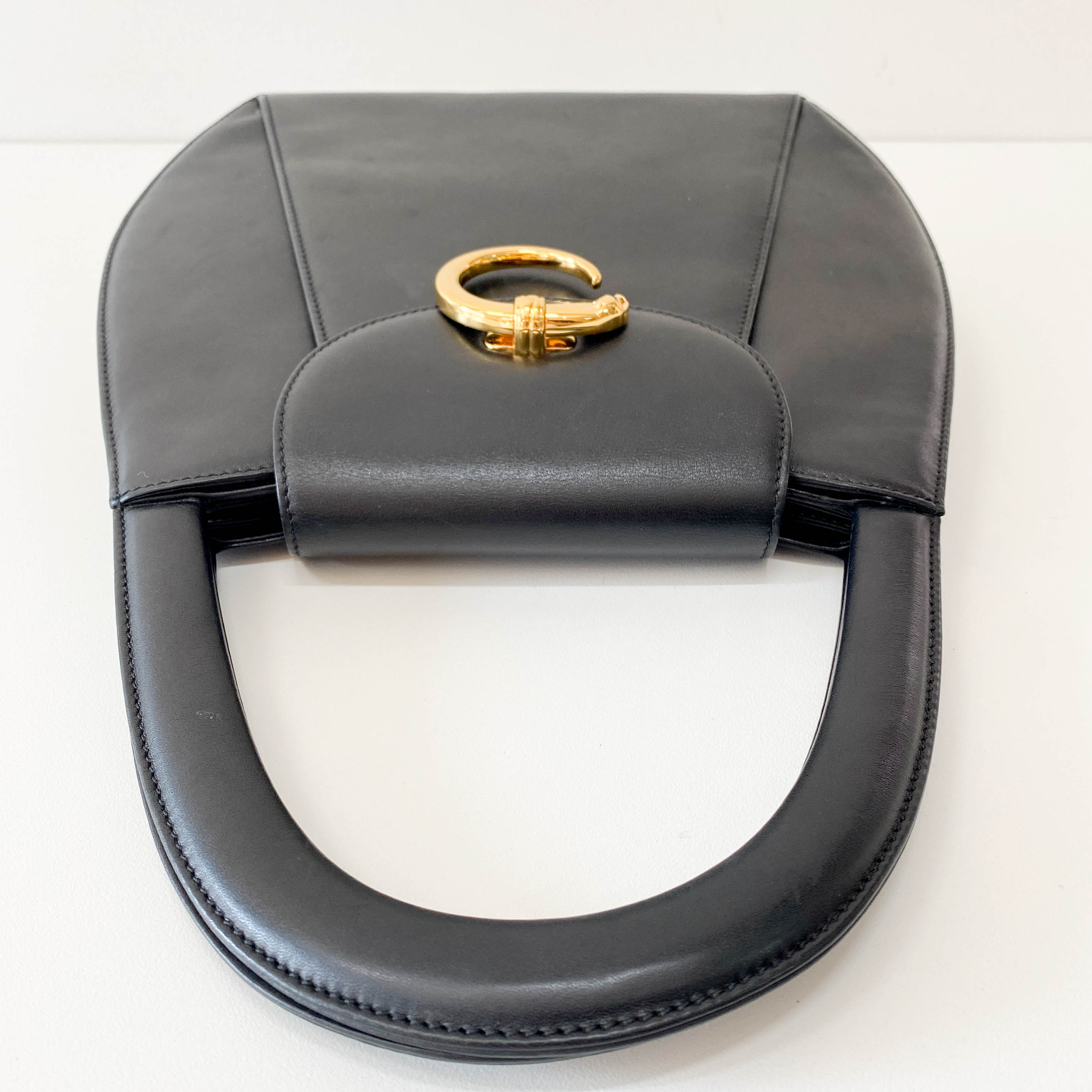 Panthère Black Calfskin Leather Shoulder Bag