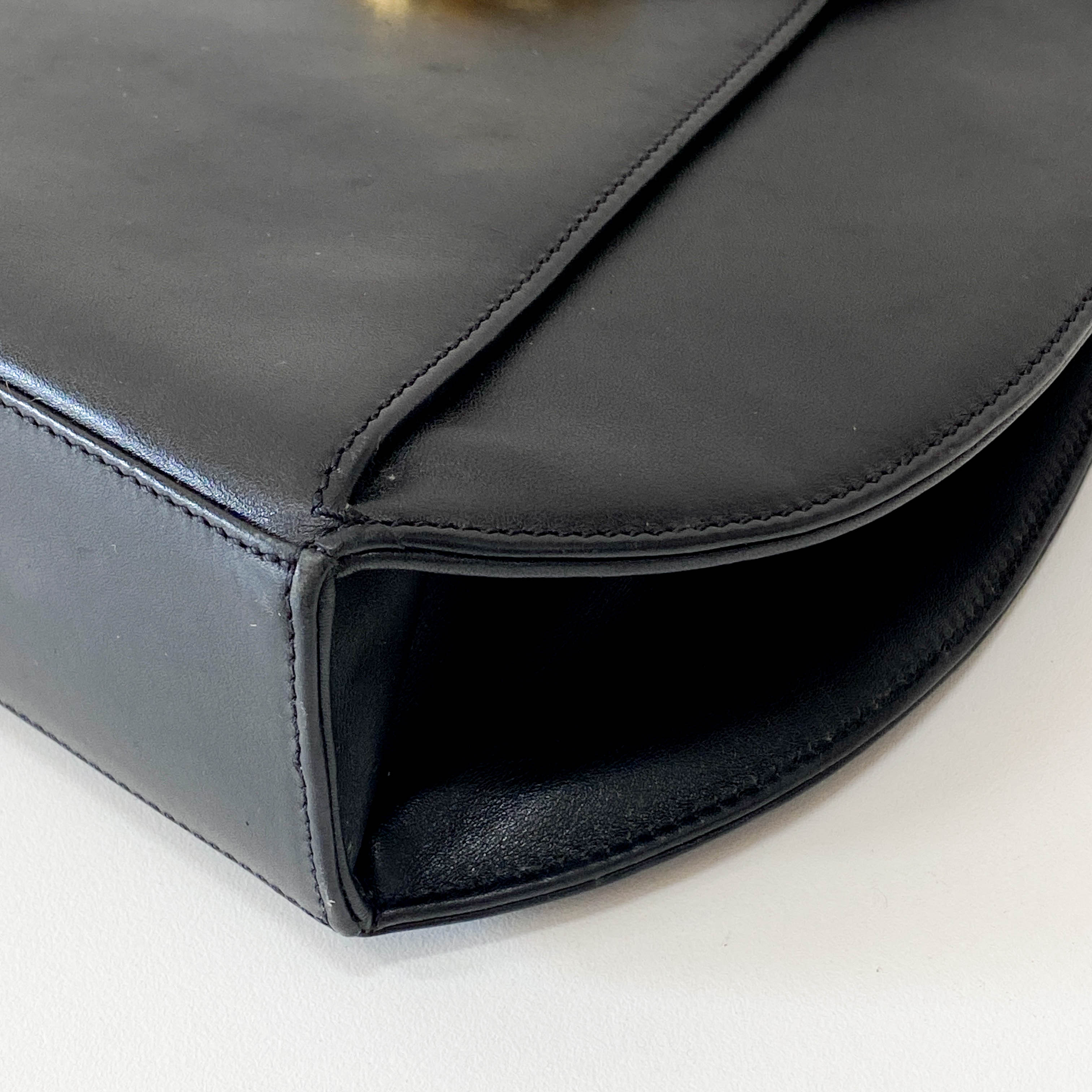 Panthère Black Calfskin Leather Shoulder Bag