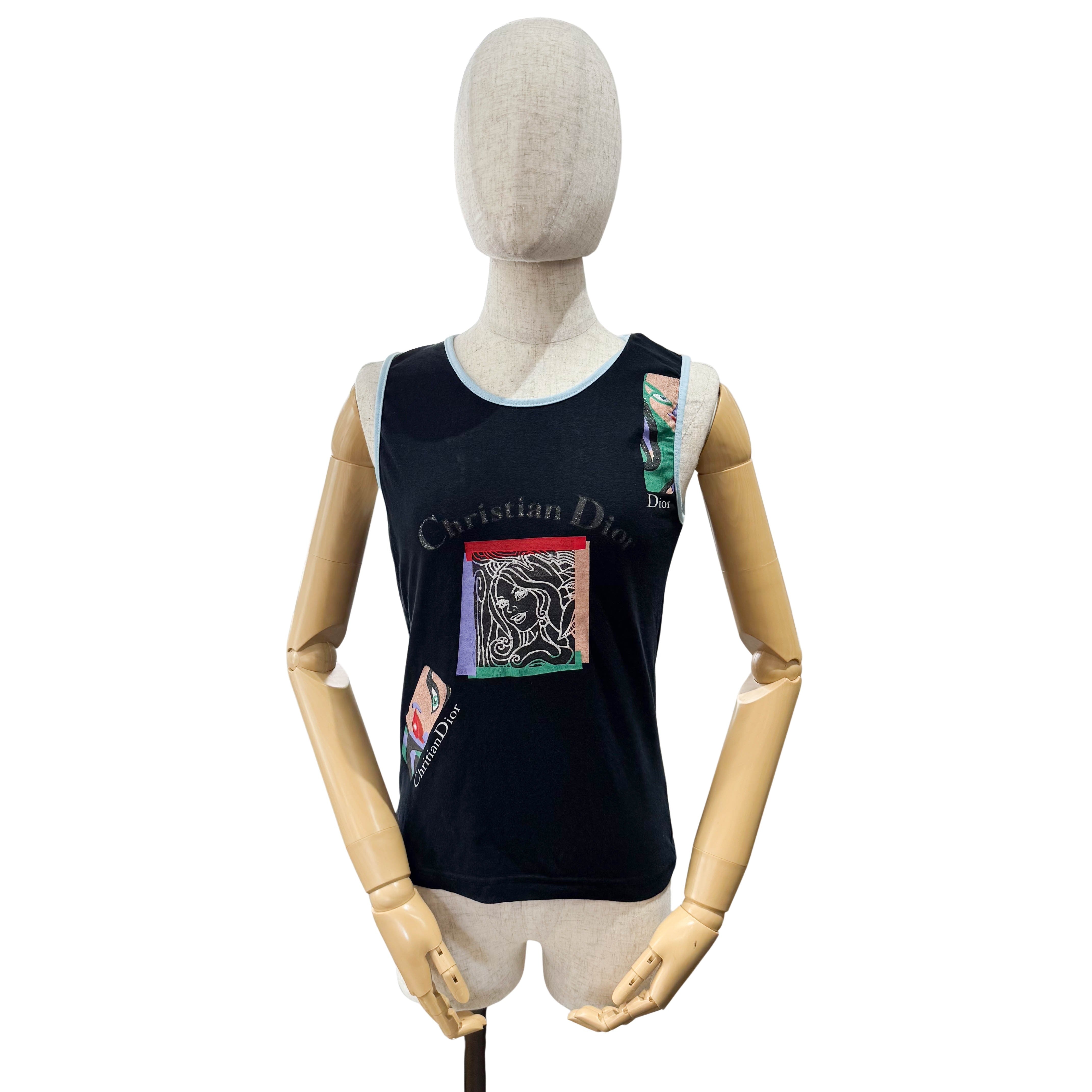 Size 8 US Black Dior Cotton Tank Top