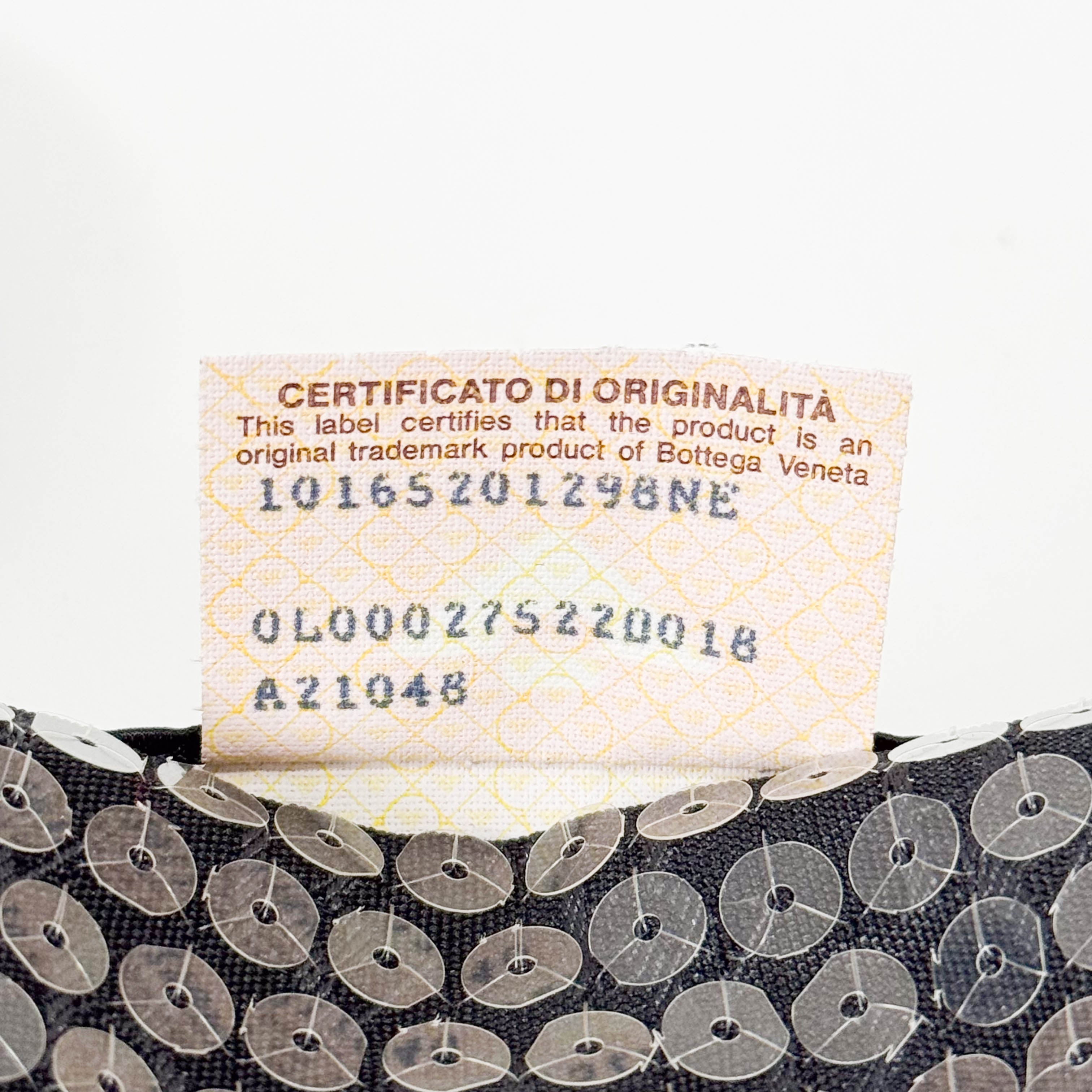 Grey Sequin & Embossed Lizard Leather Shoulder Bag