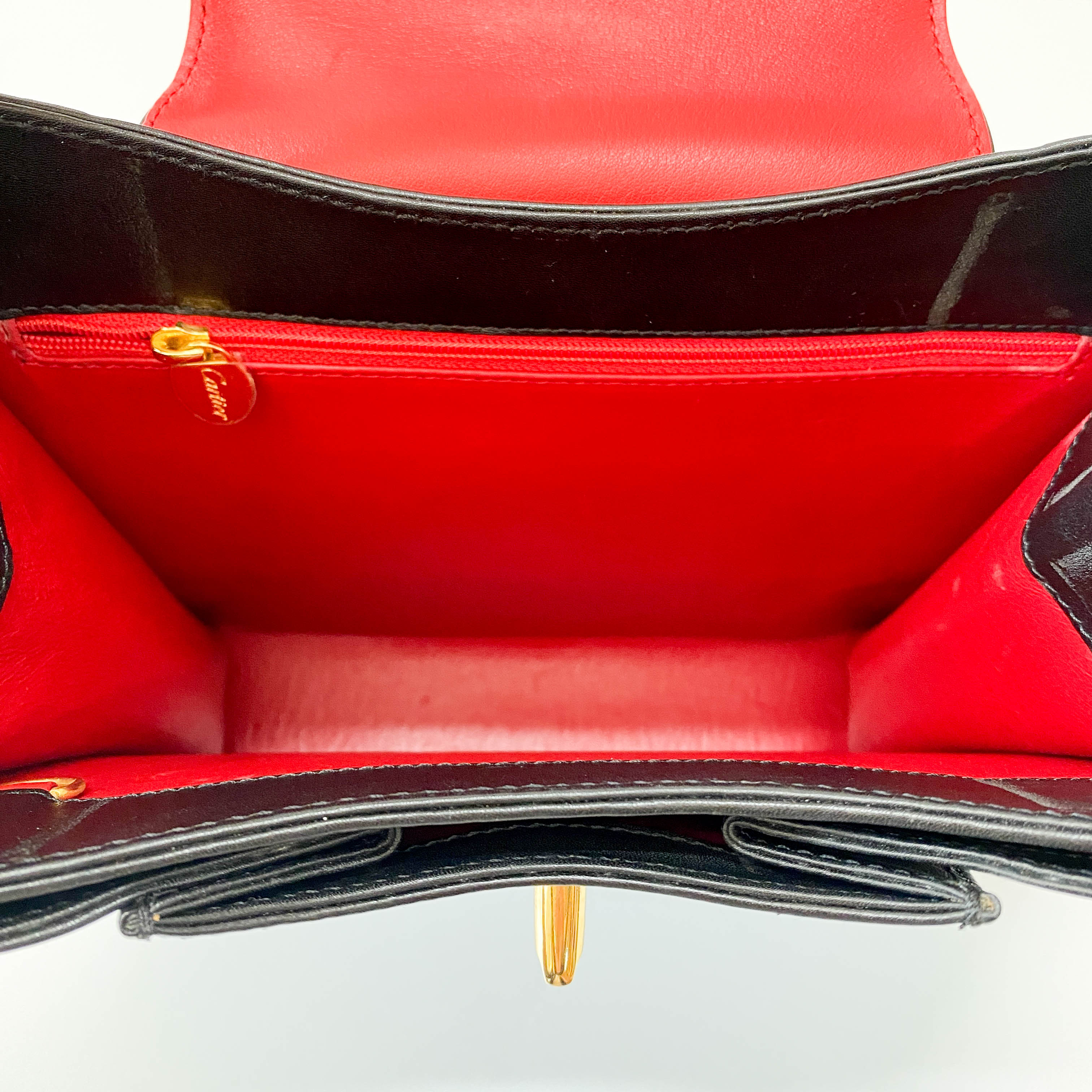 Panthère Black Calfskin Leather Shoulder Bag