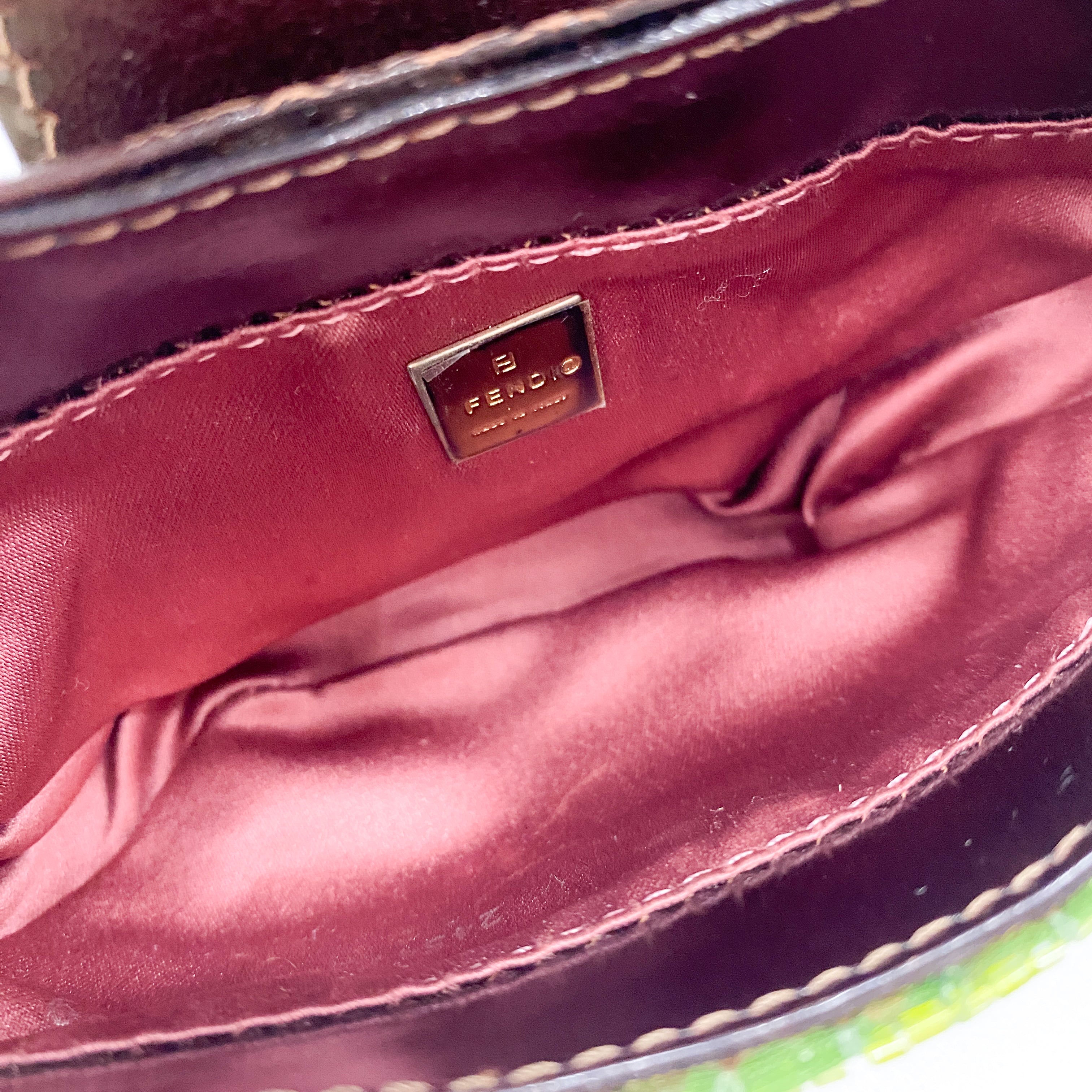 Croissant Mini Green Sequin Handbag