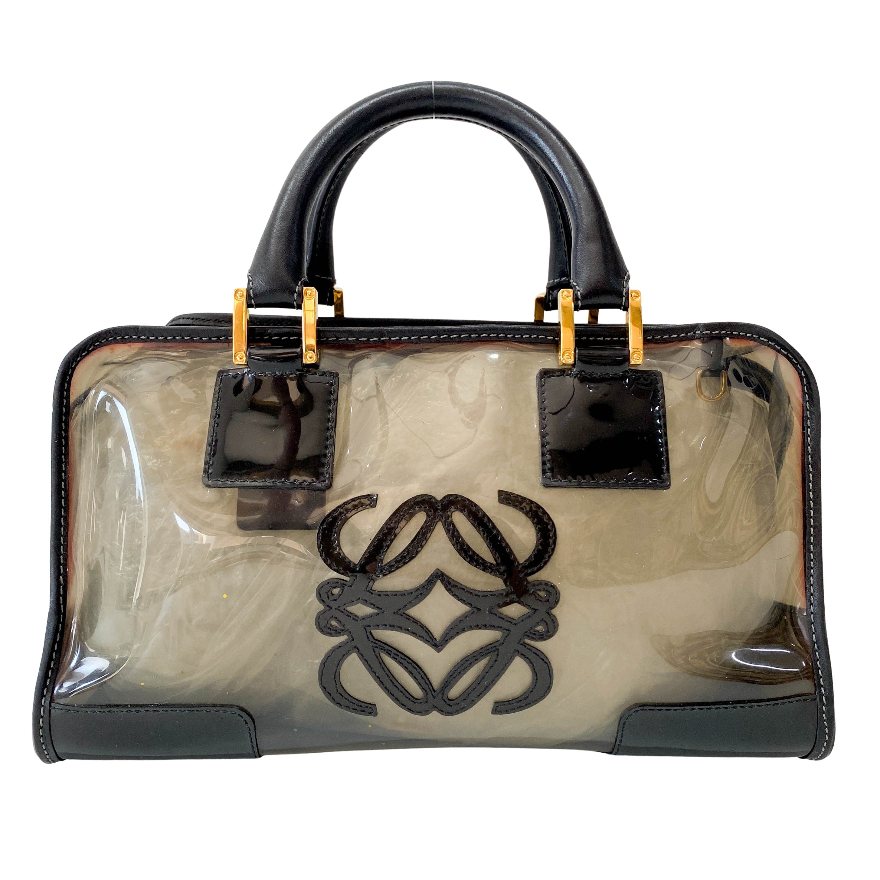 Amazona Black Vinyl Handbag