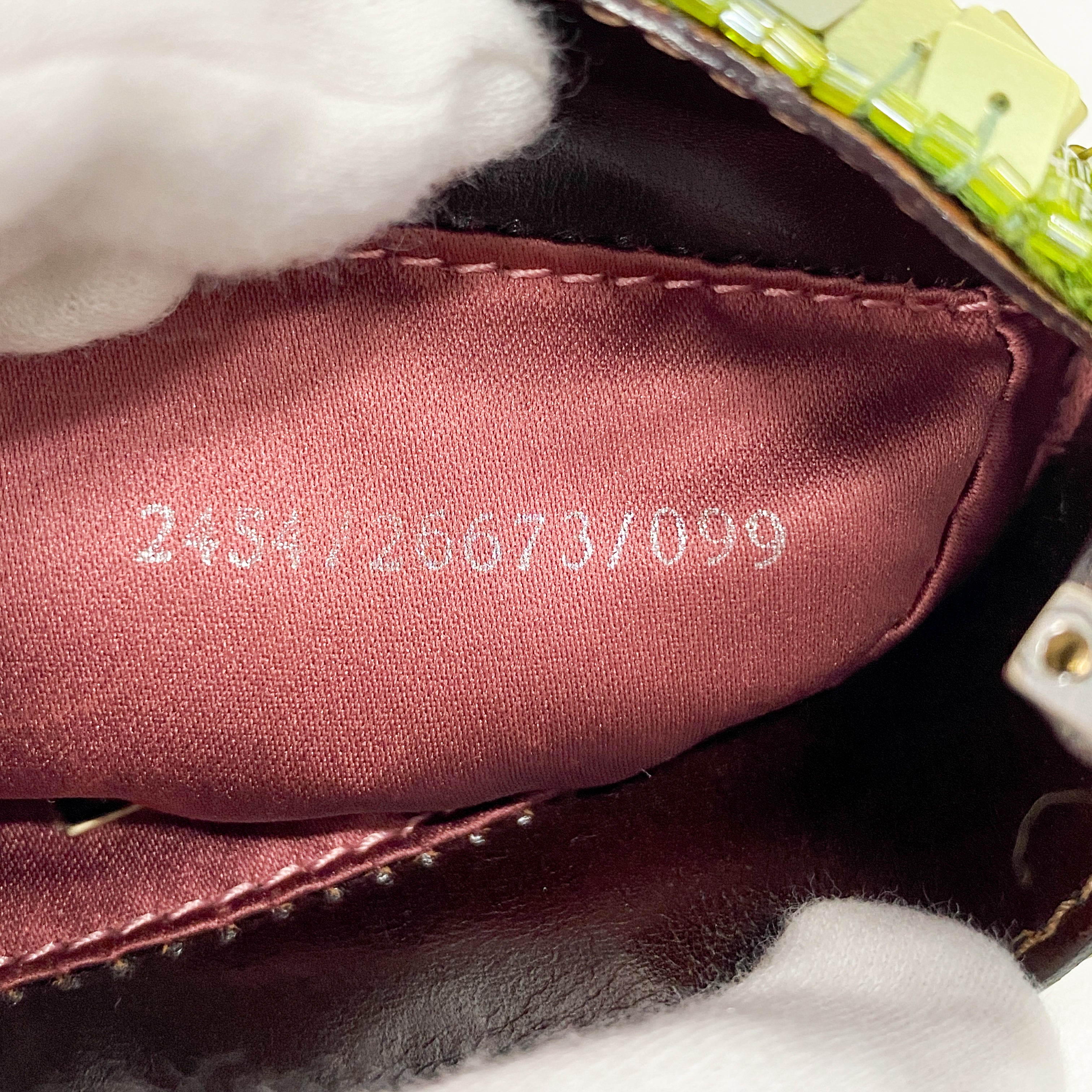 Croissant Mini Green Sequin Handbag