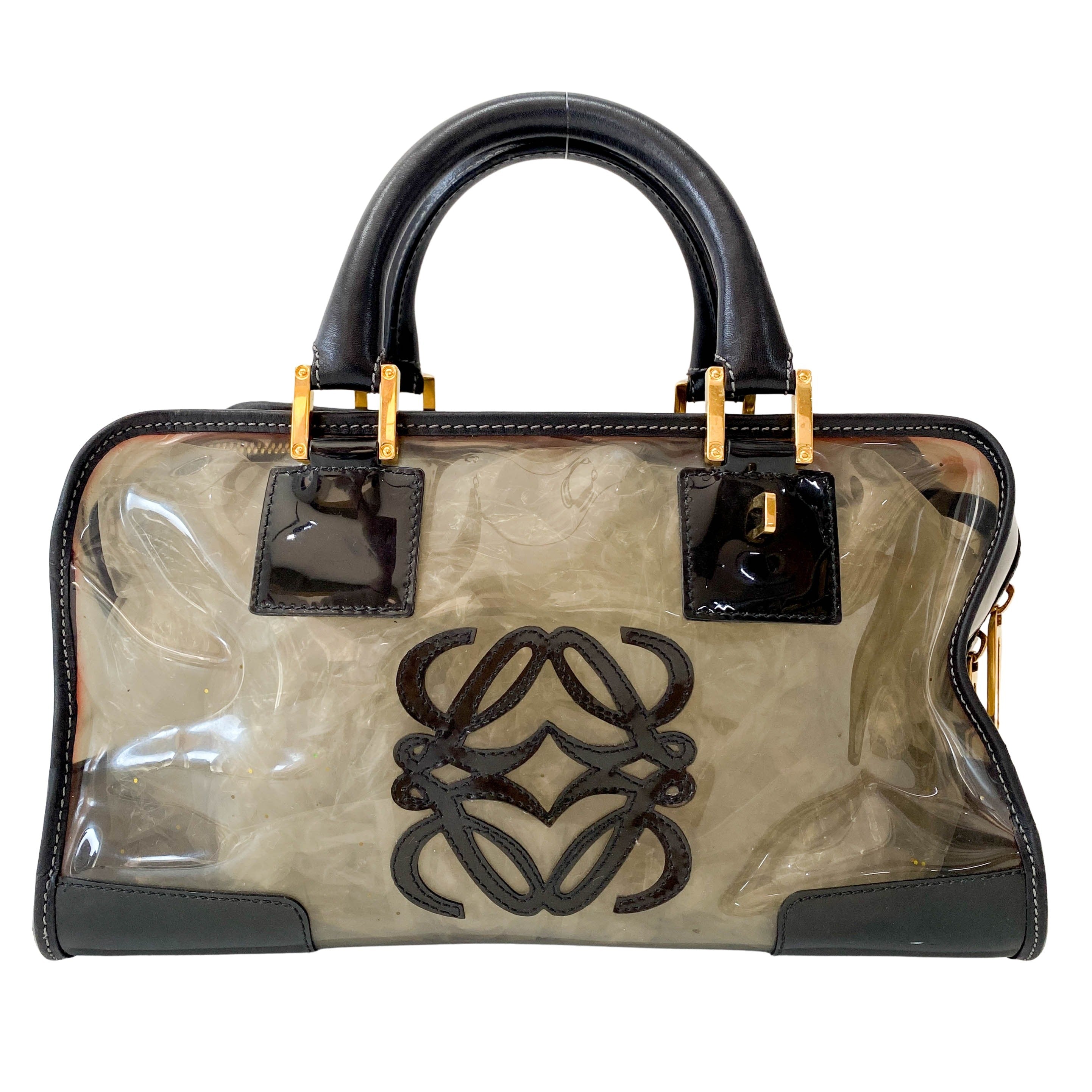 Amazona Black Vinyl Handbag