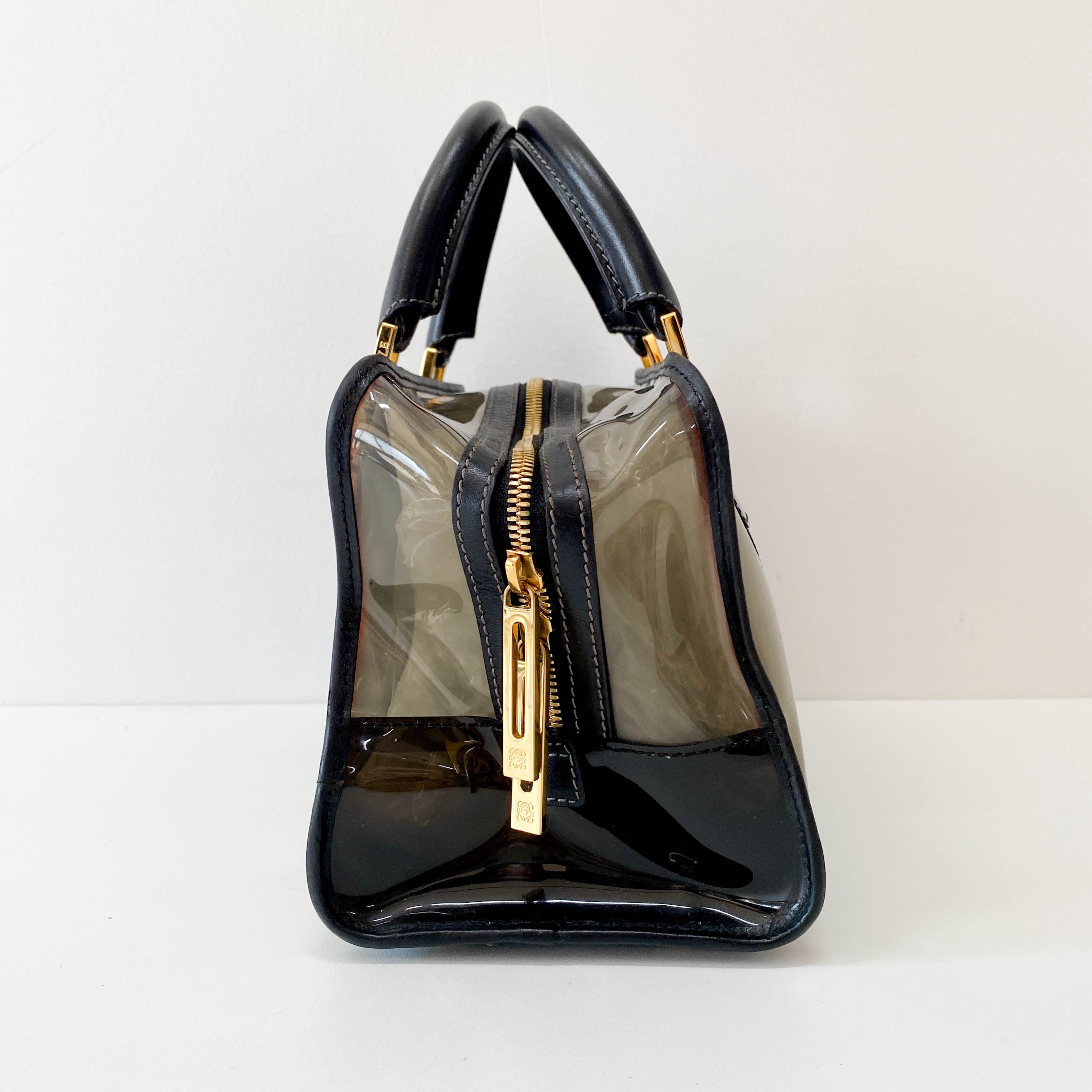Amazona Black Vinyl Handbag