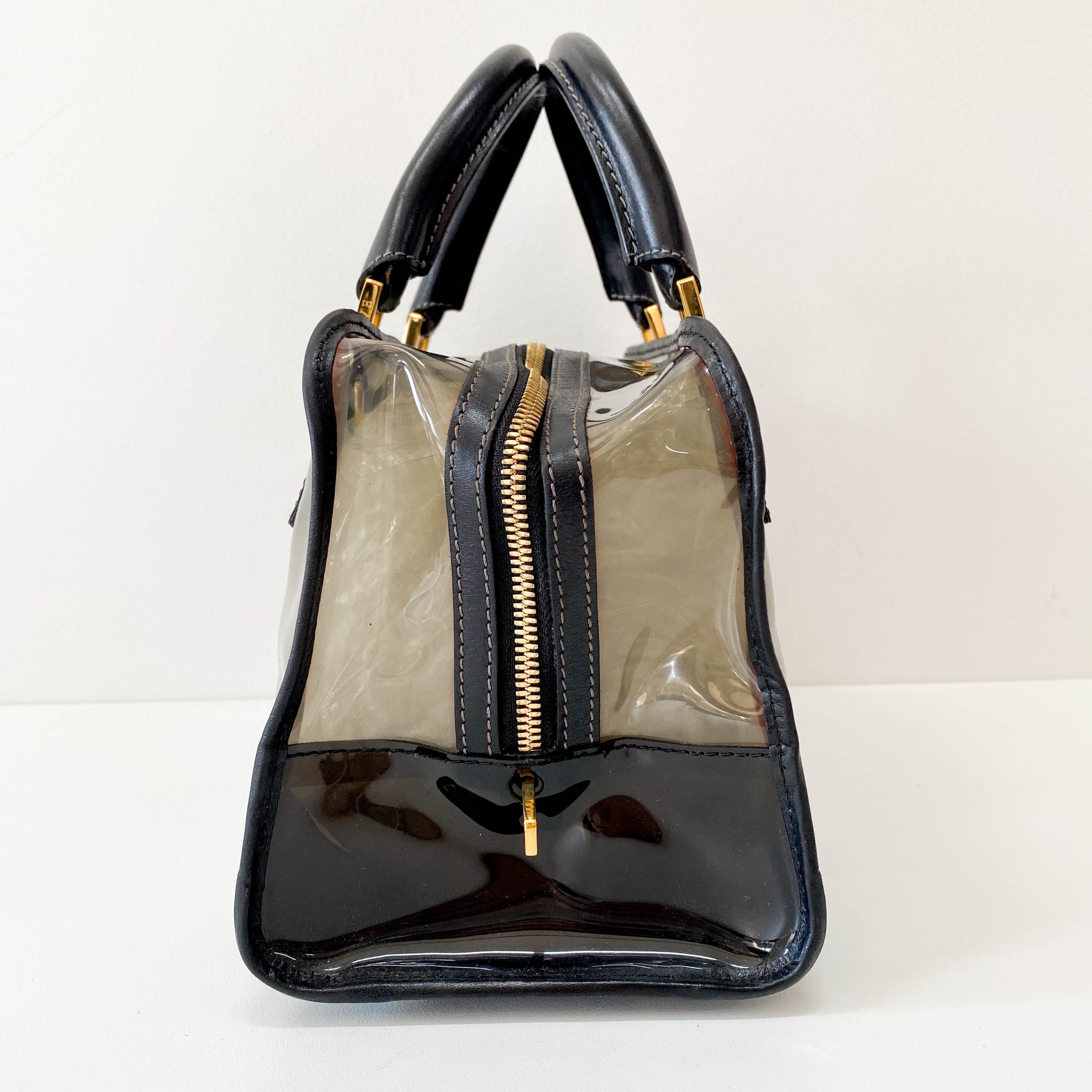 Amazona Black Vinyl Handbag