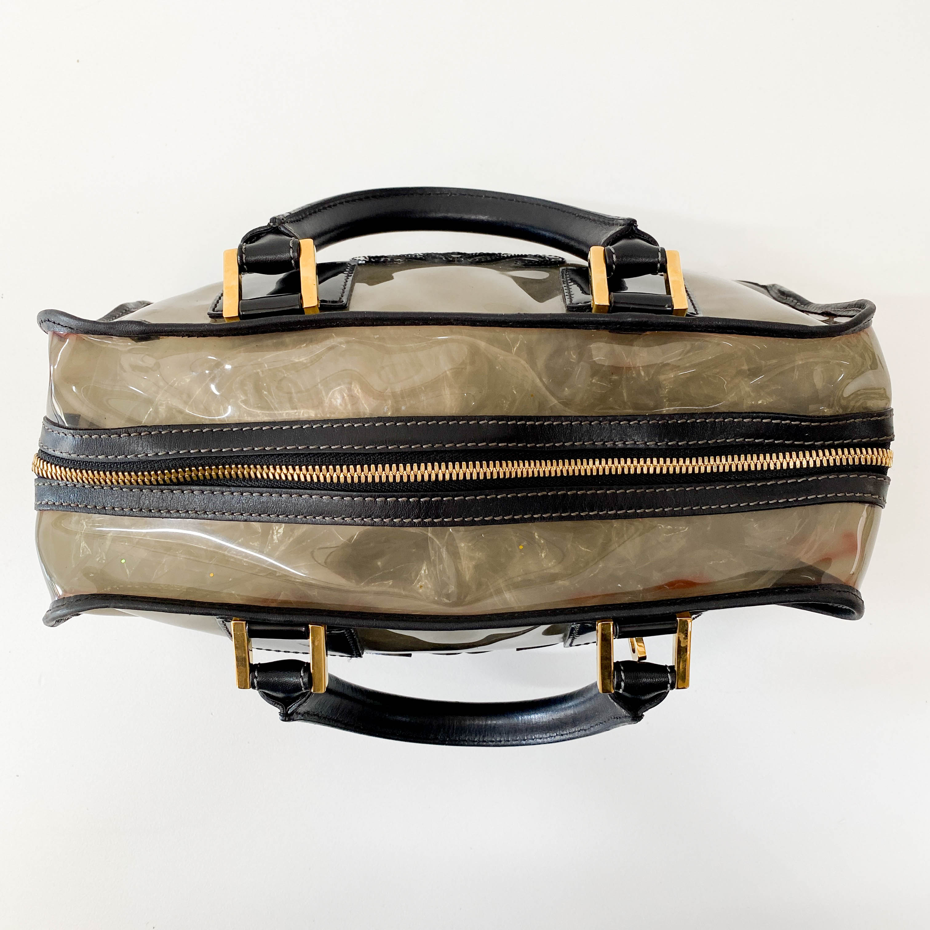 Amazona Black Vinyl Handbag