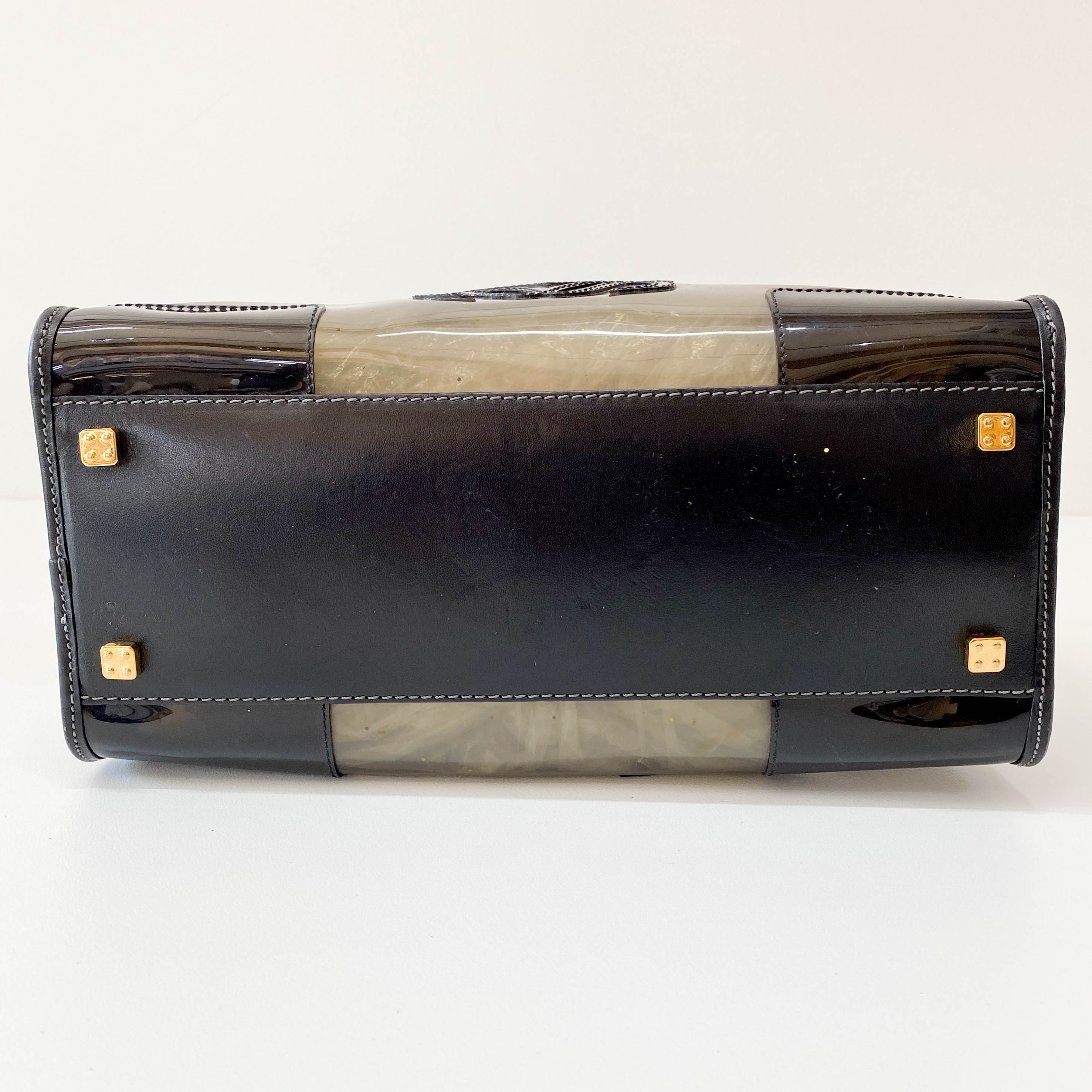 Amazona Black Vinyl Handbag