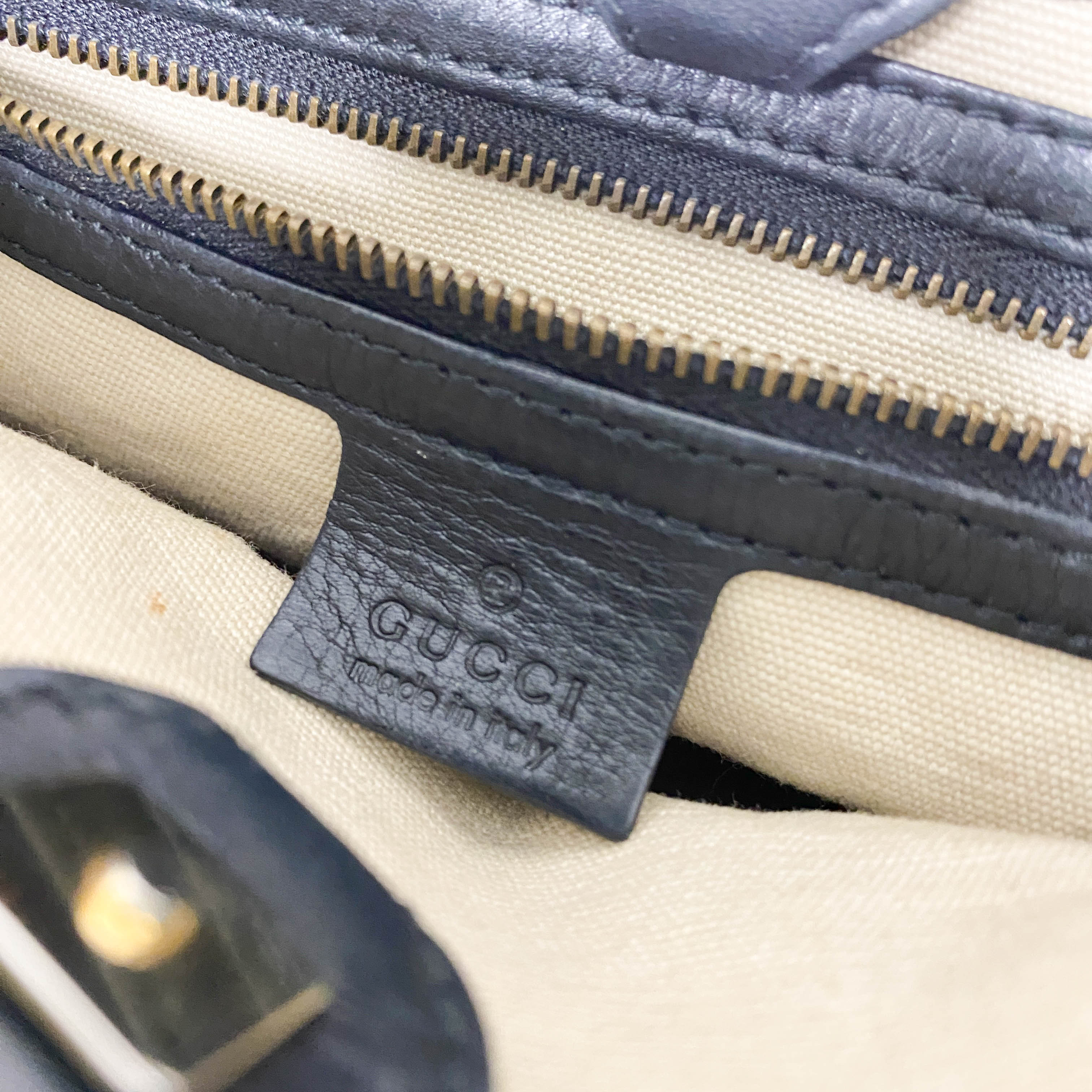 Bamboo Top Handle Black Leather Bag