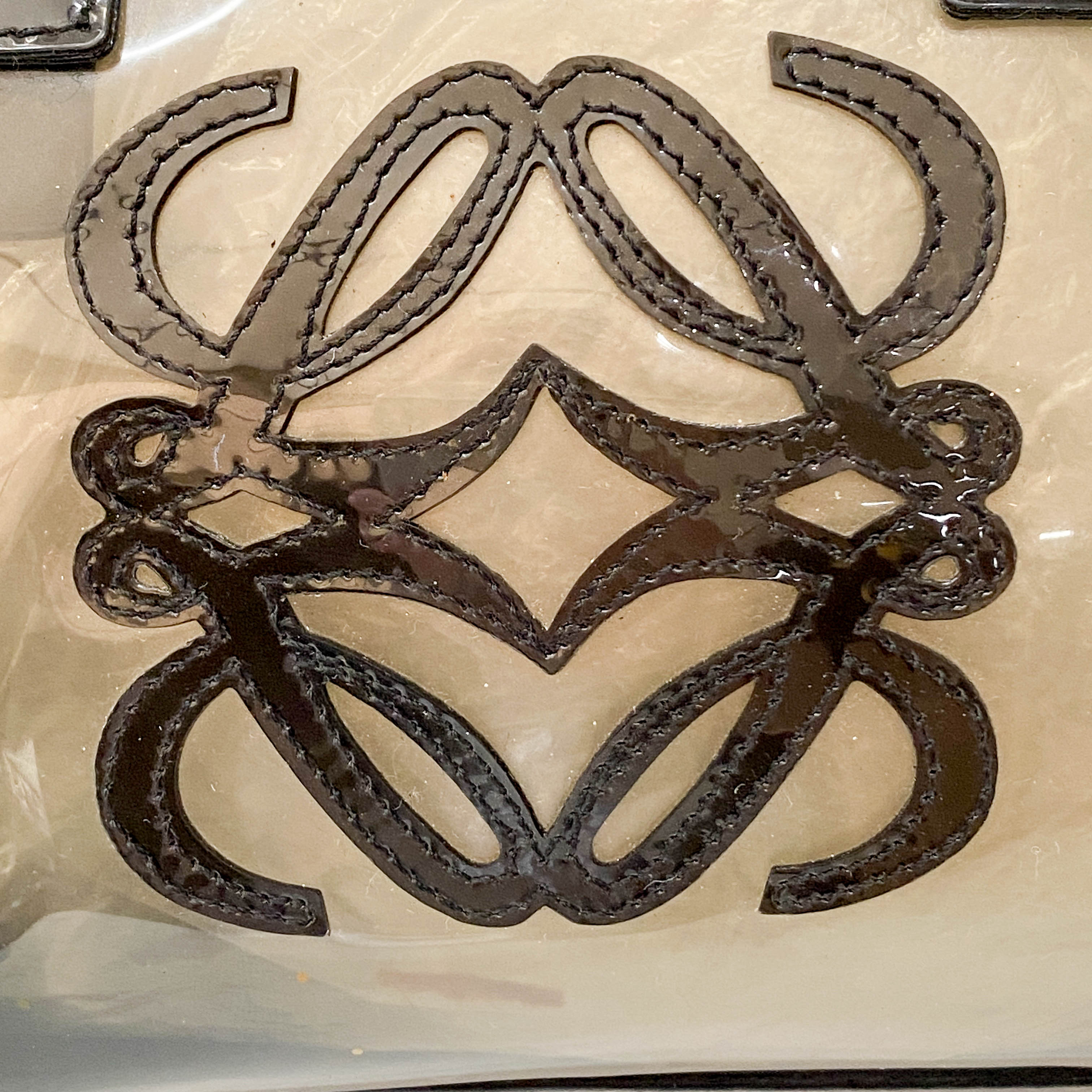 Amazona Black Vinyl Handbag