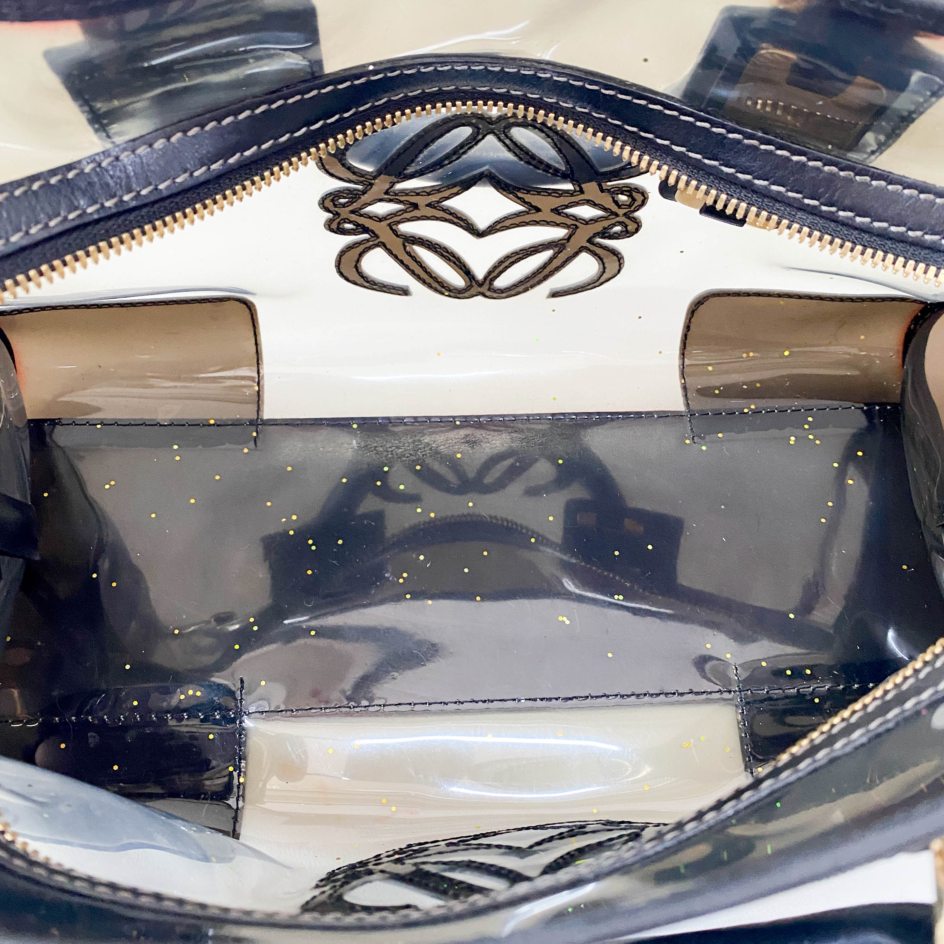 Amazona Black Vinyl Handbag