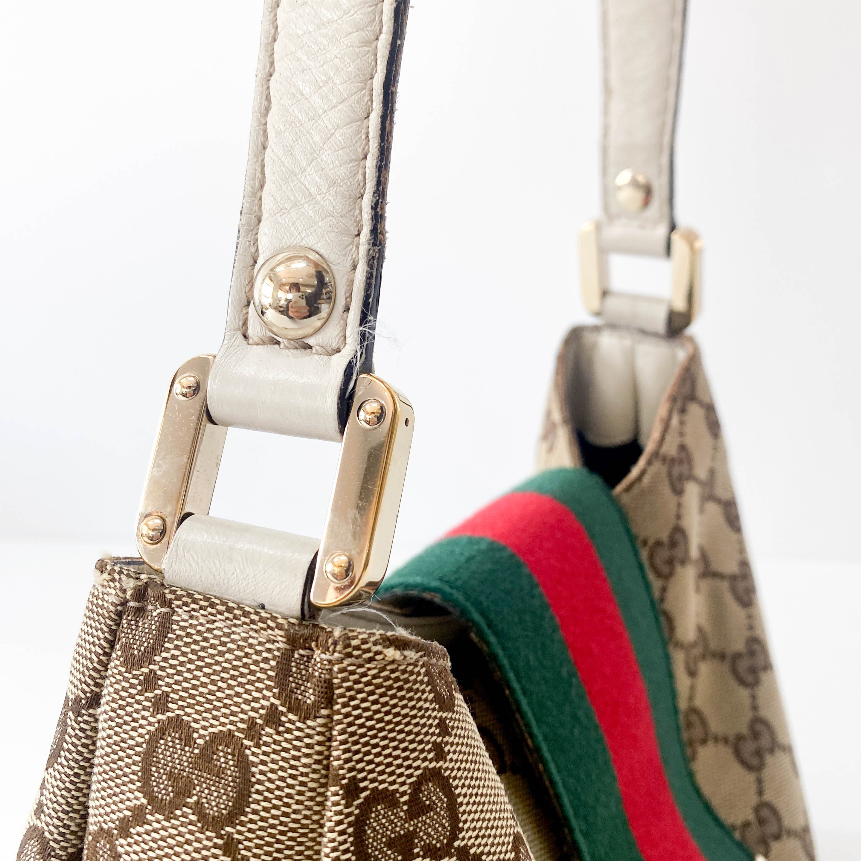 Yellow GG Canvas Shoulder Bag