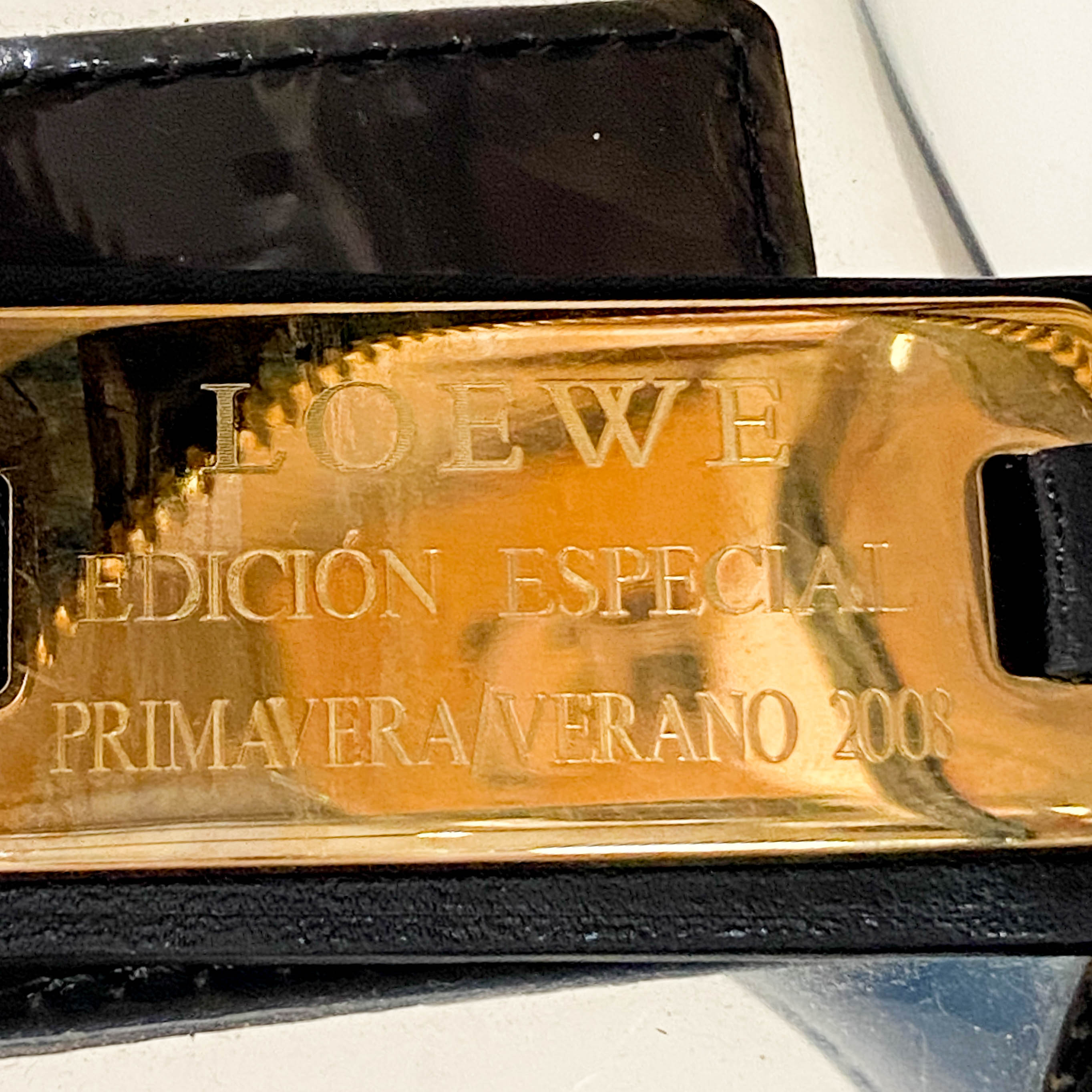 Amazona Black Vinyl Handbag