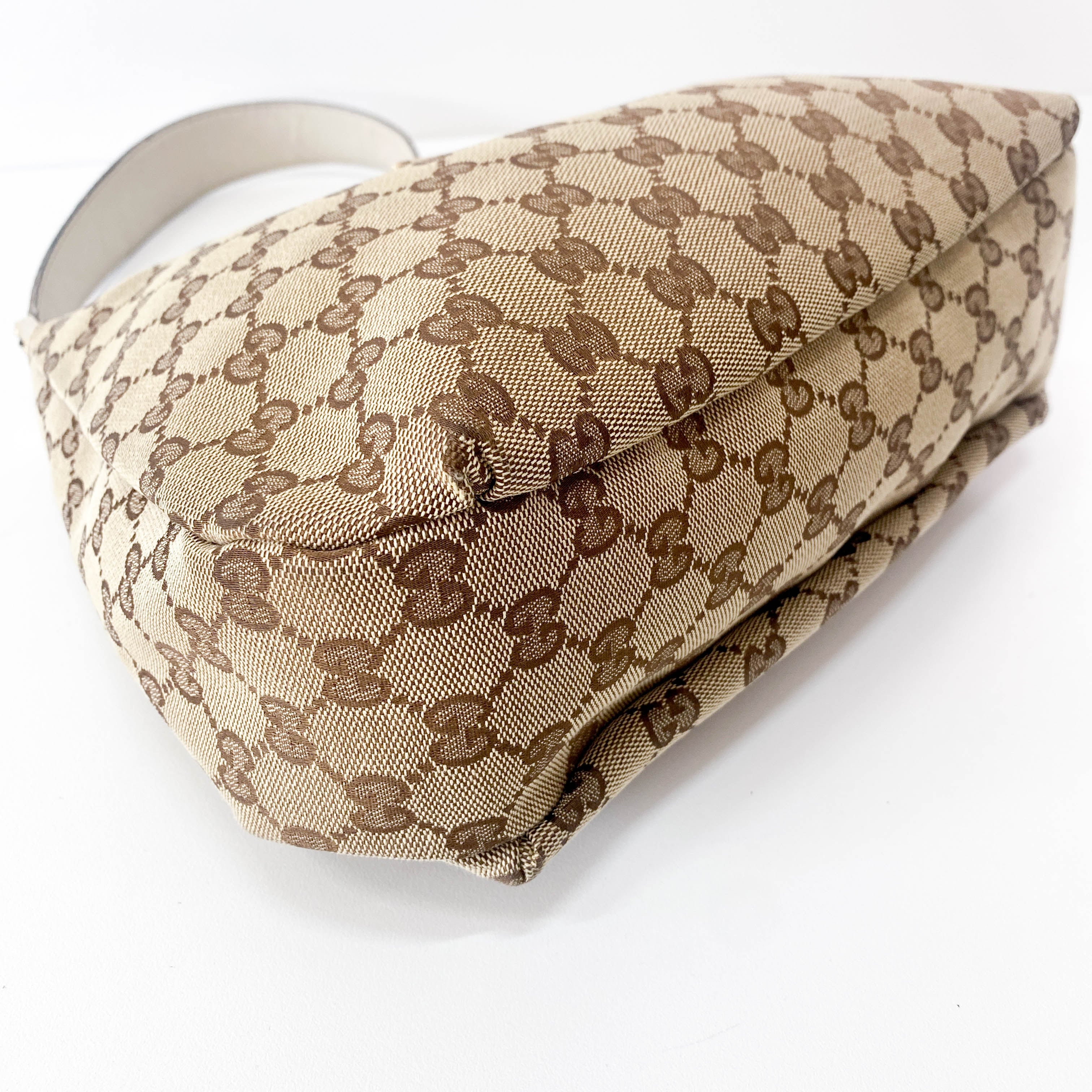 Yellow GG Canvas Shoulder Bag