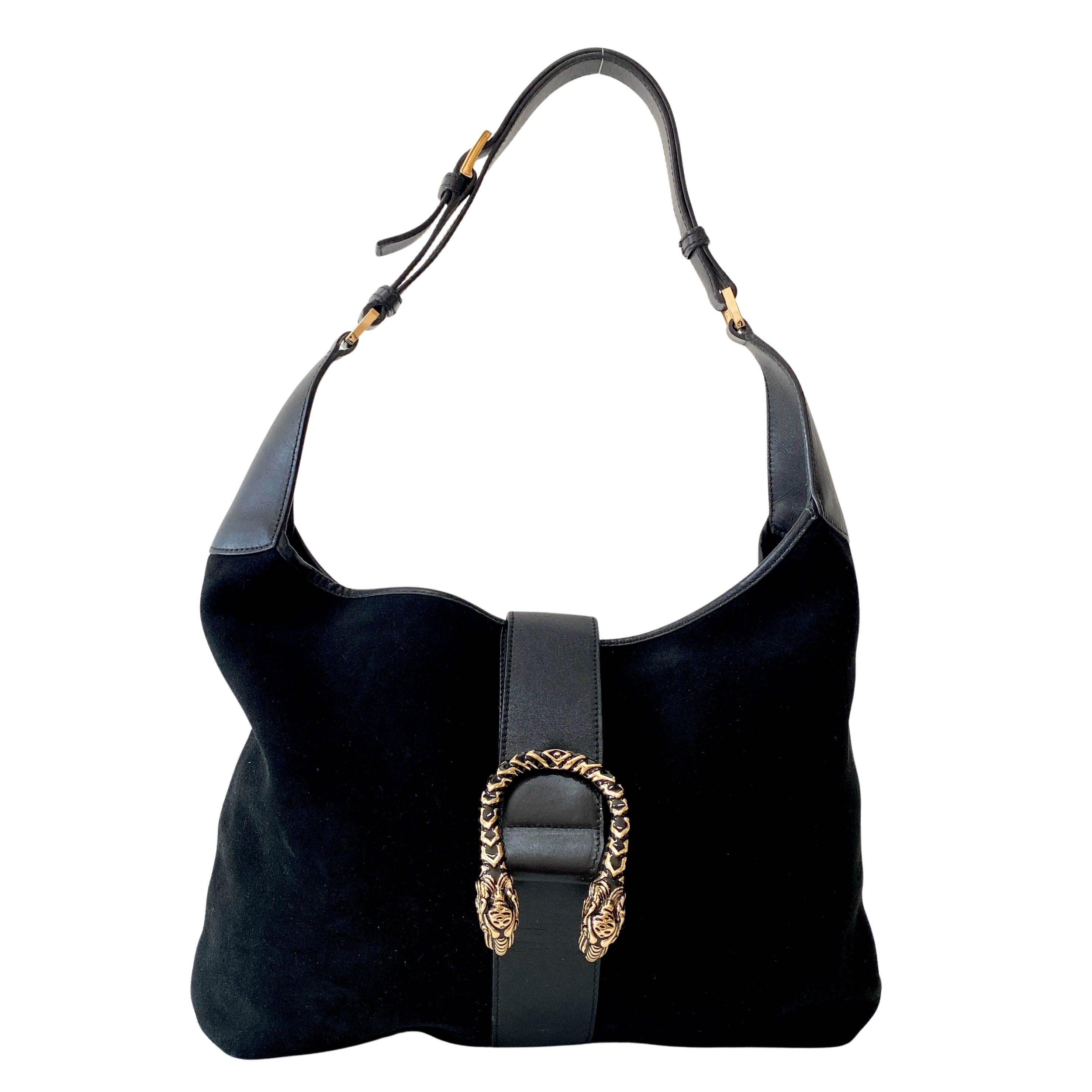 Black Suede Shoulder Bag
