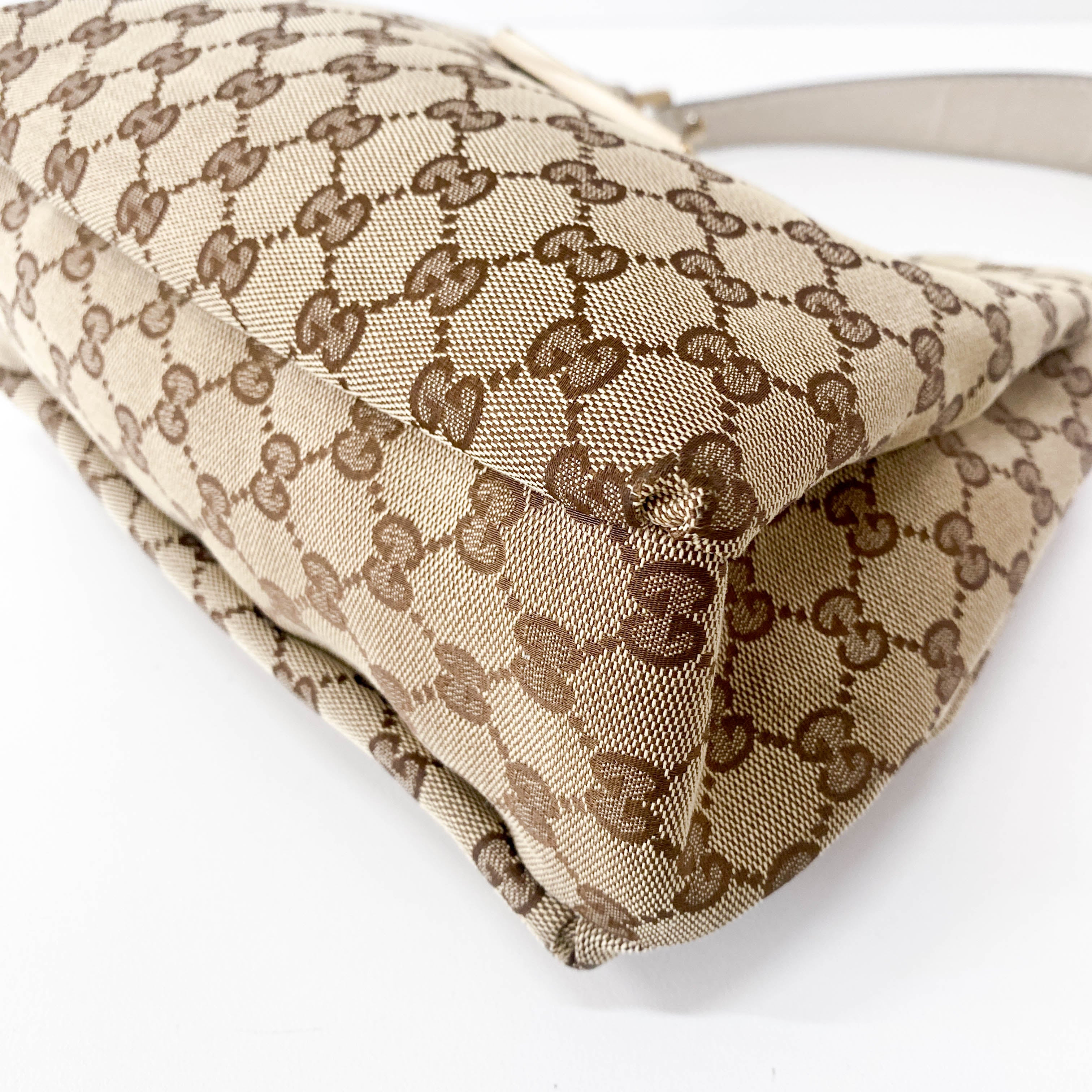 Yellow GG Canvas Shoulder Bag