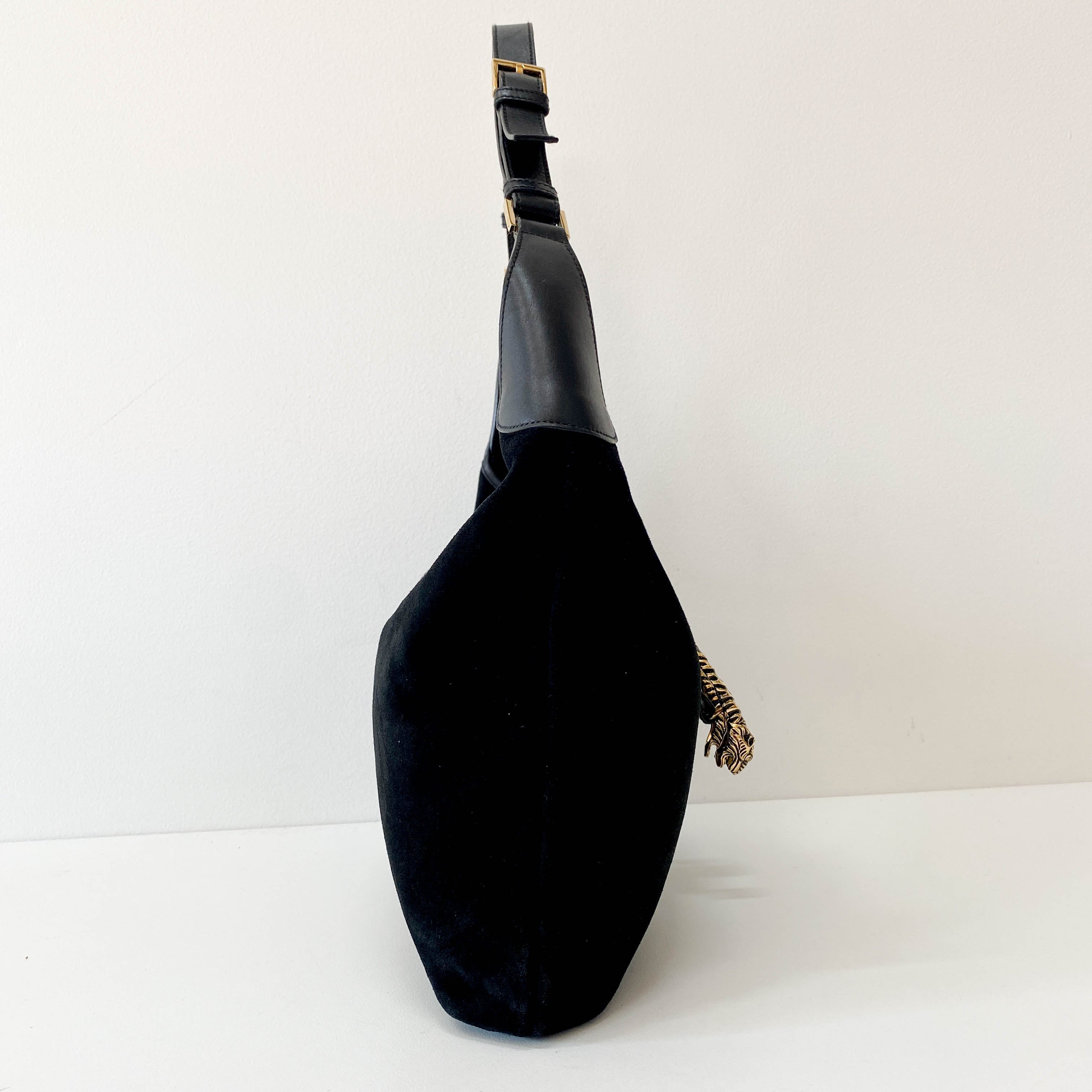 Black Suede Shoulder Bag