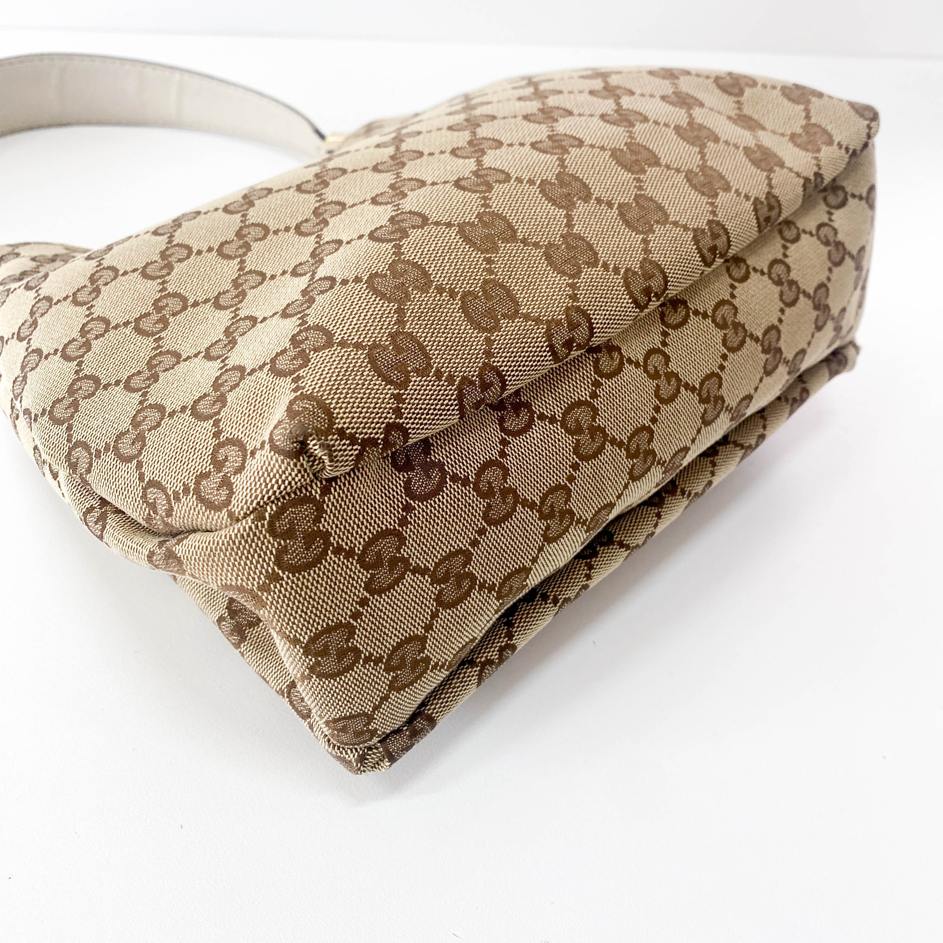 Yellow GG Canvas Shoulder Bag