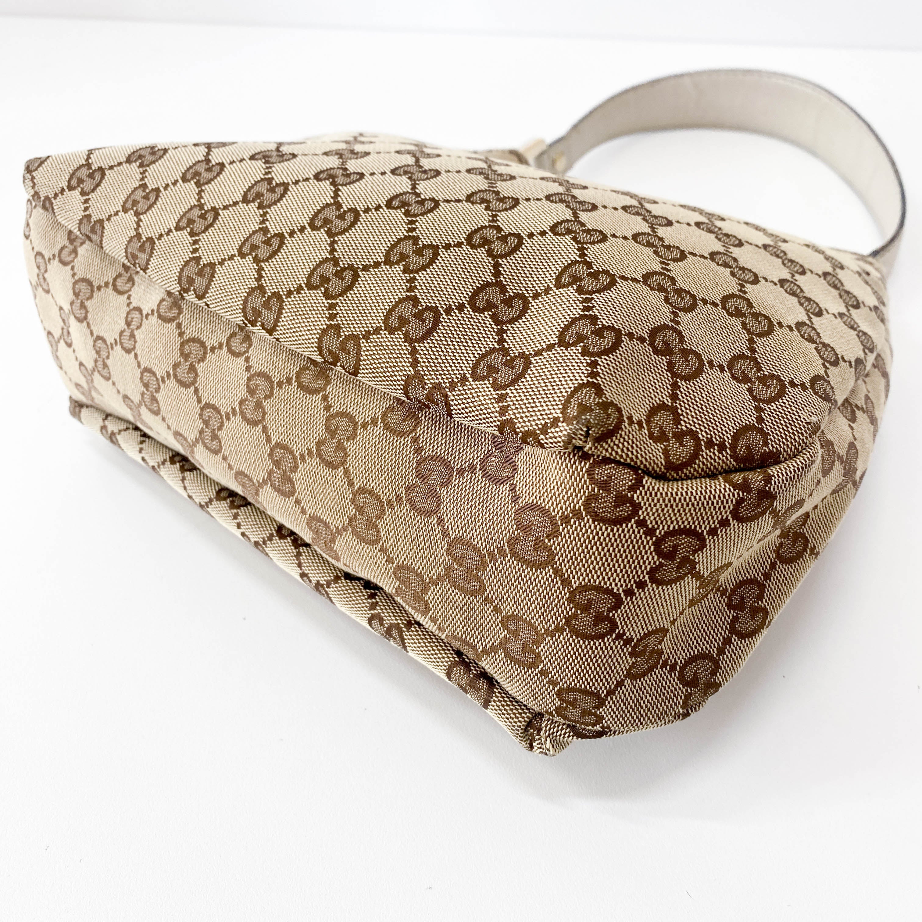 Yellow GG Canvas Shoulder Bag