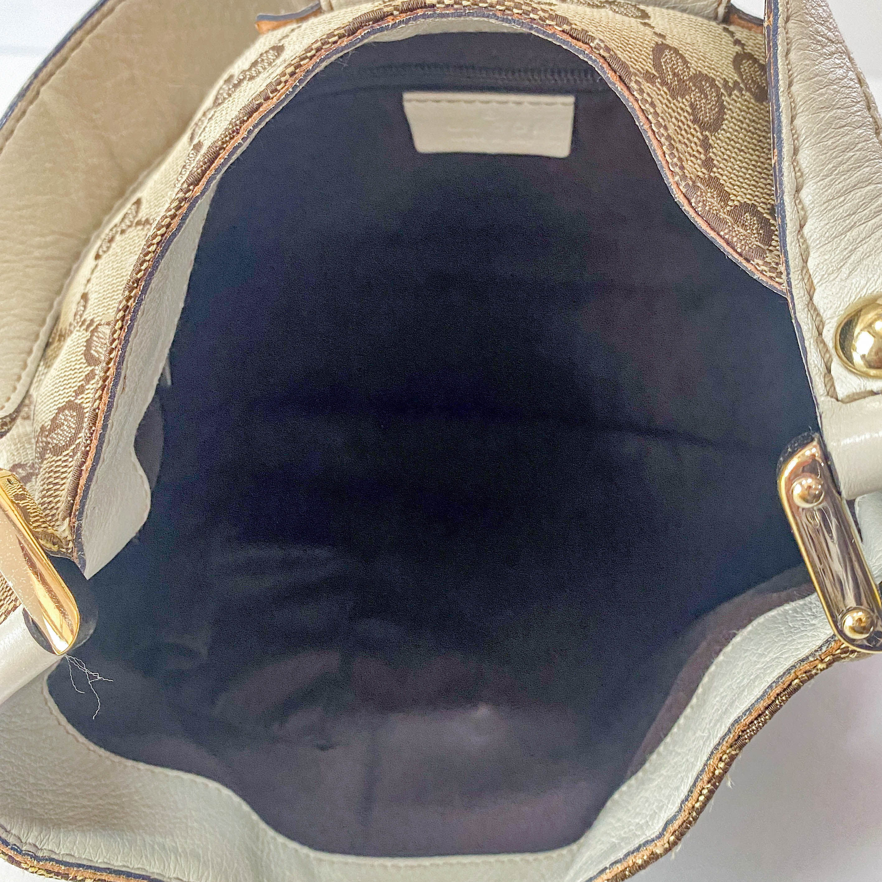 Yellow GG Canvas Shoulder Bag