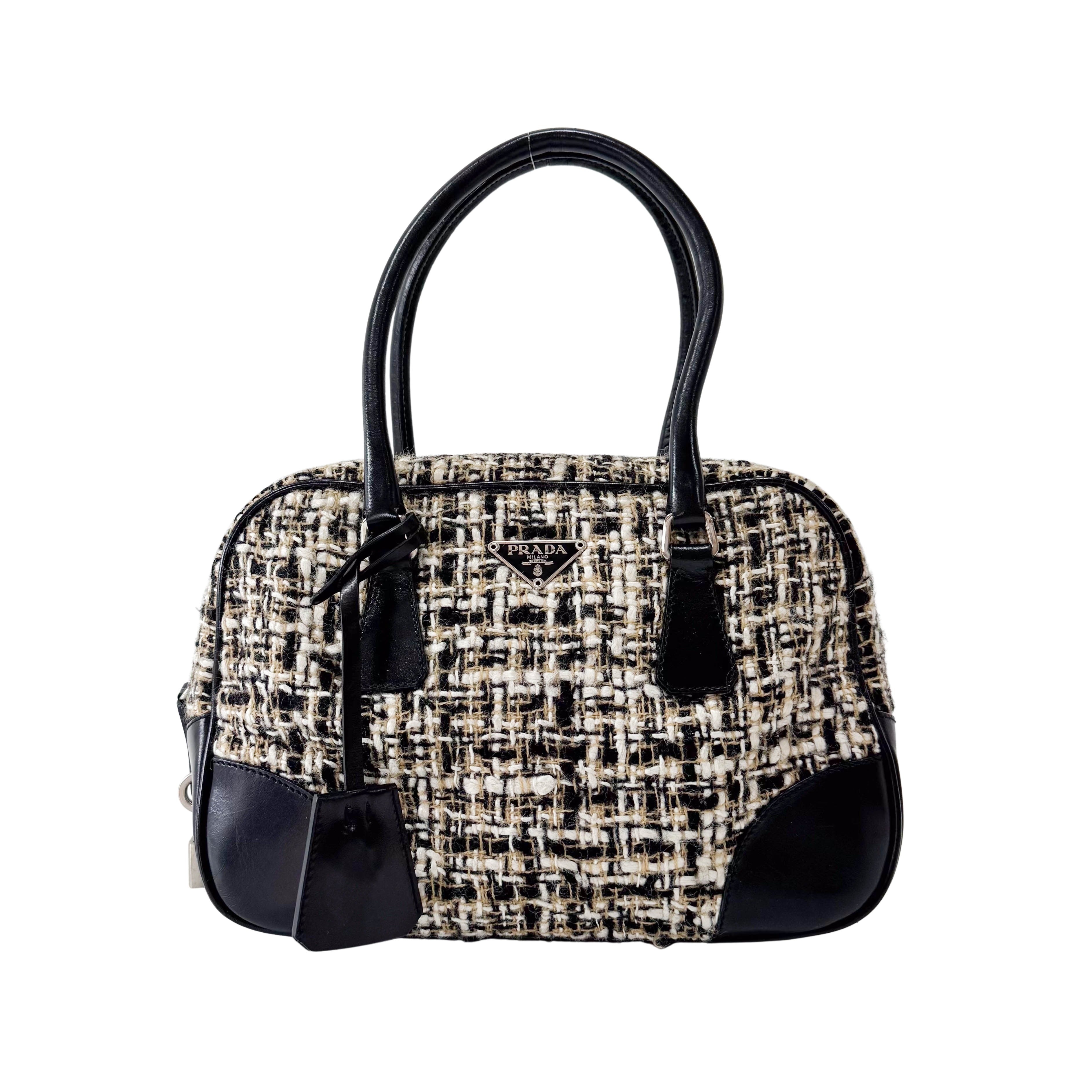 Tweed Black Handbag