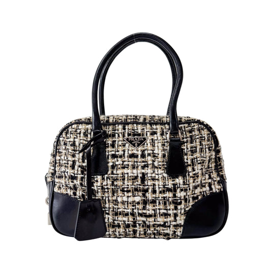 Tweed Black Handbag
