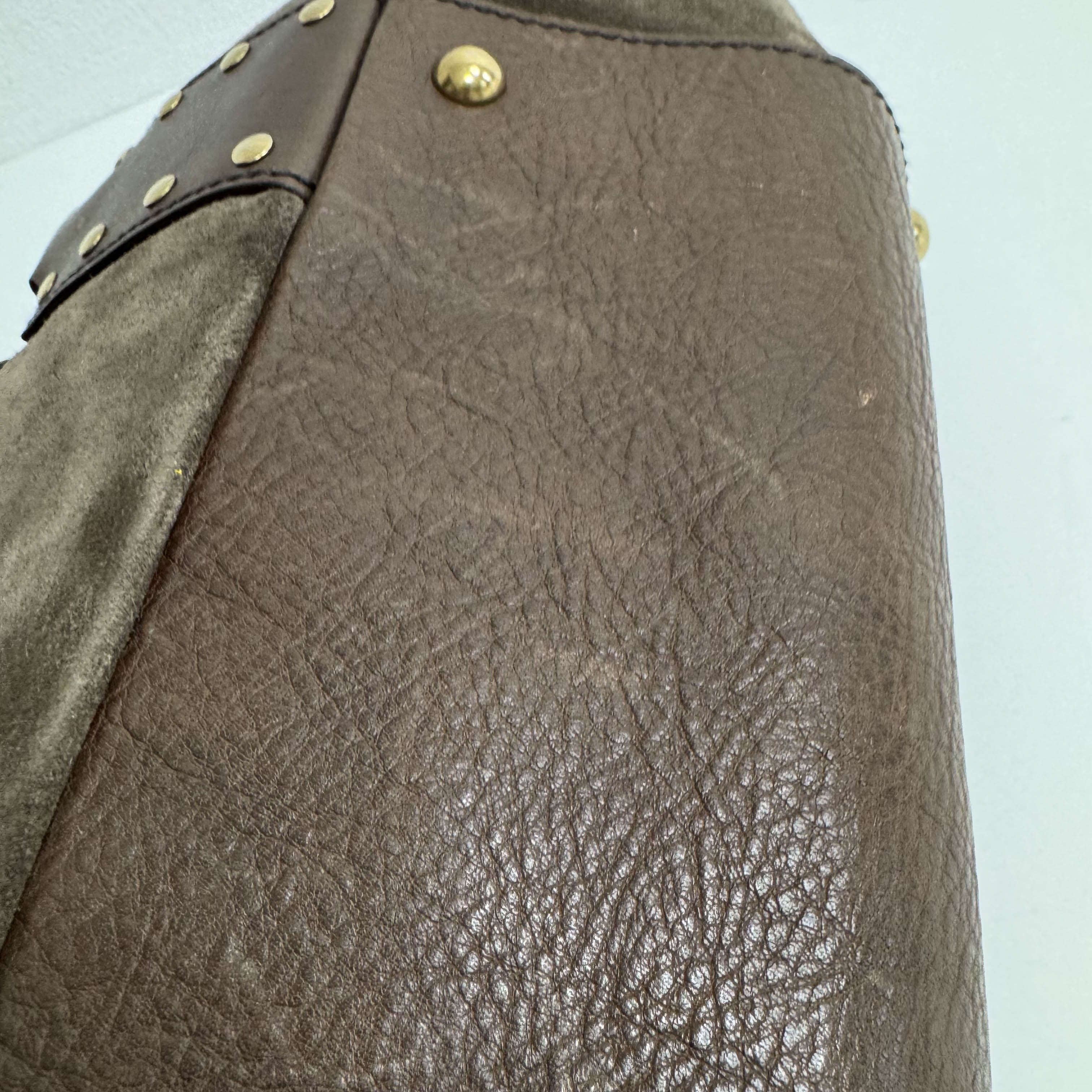 YSL Rive Gauche Brown Suede Shoulder Bag