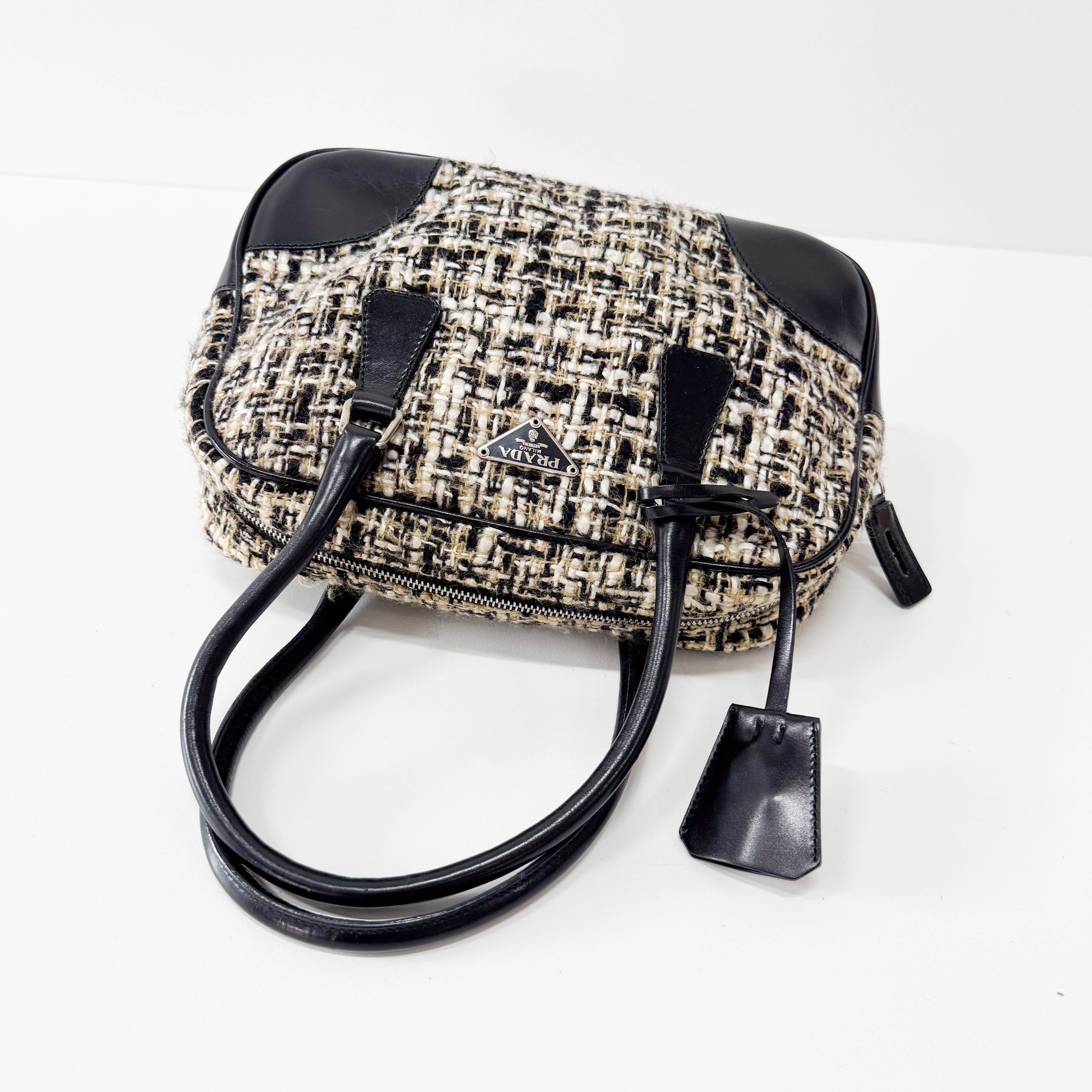 Tweed Black Handbag