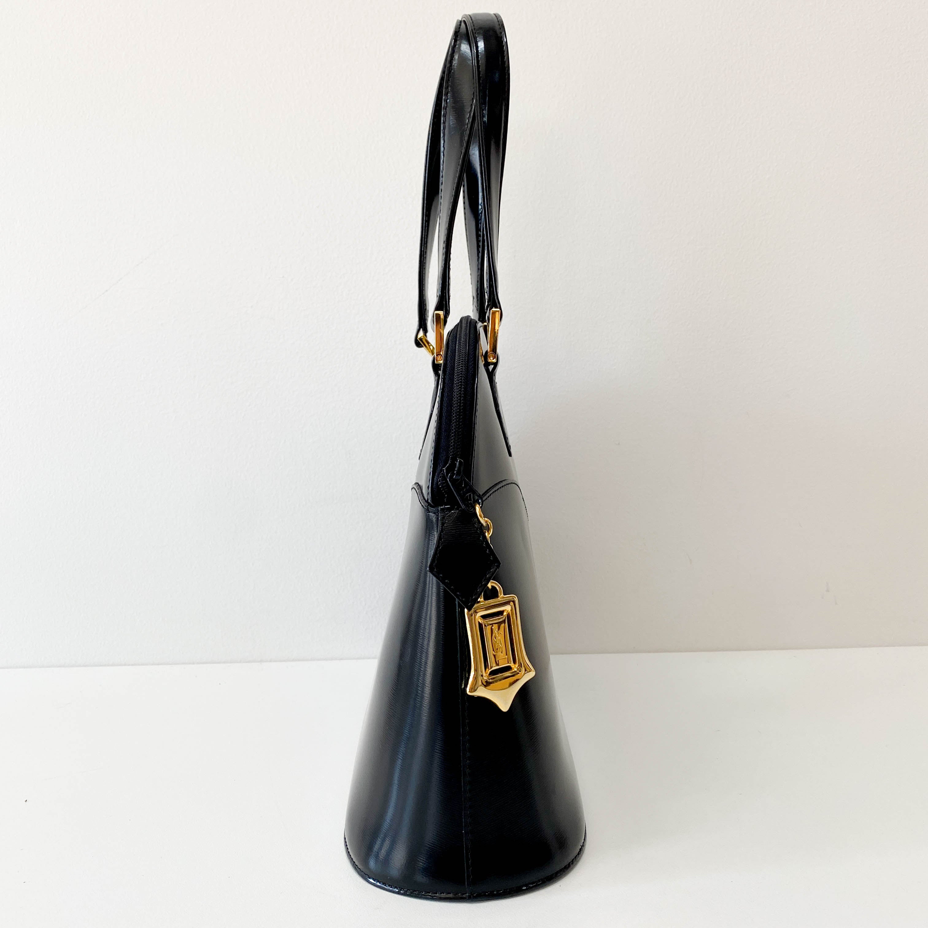 Black Leather Shoulder Bag