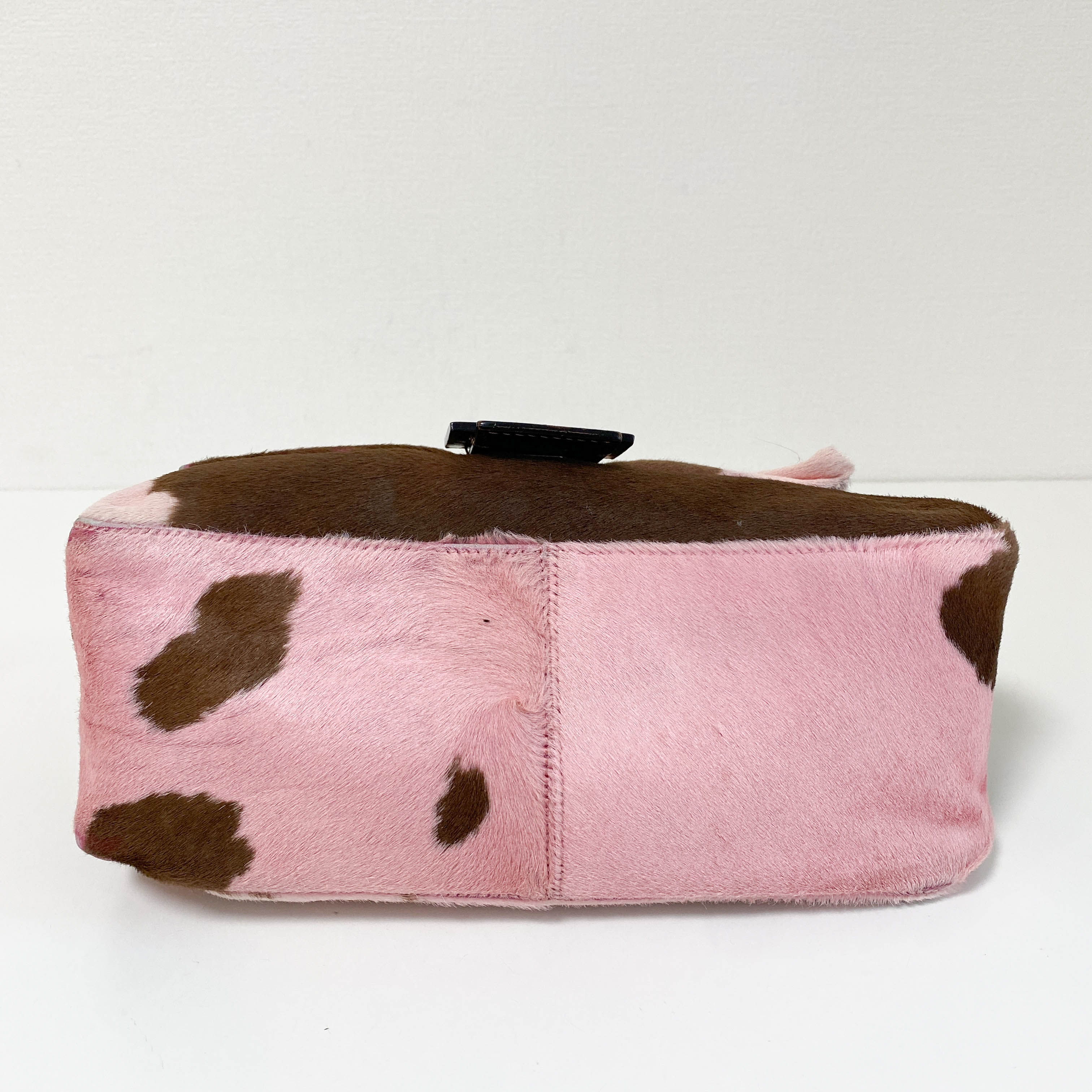 Mamma Baguette Pink Pony Hair Shoulder Bag