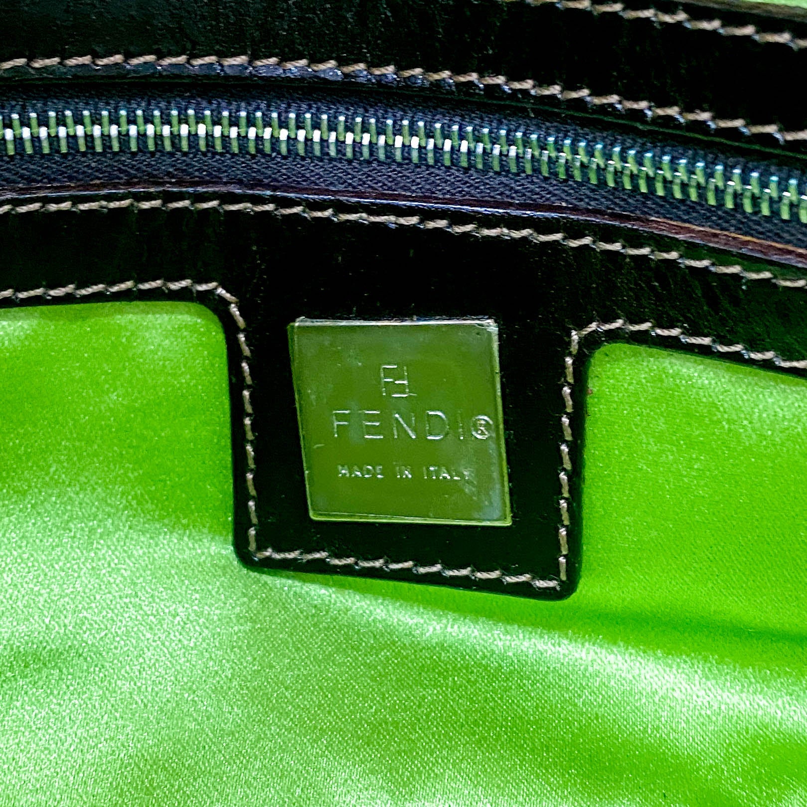 Multicolor Rhinestones in Beige Canvas Baguette Bag