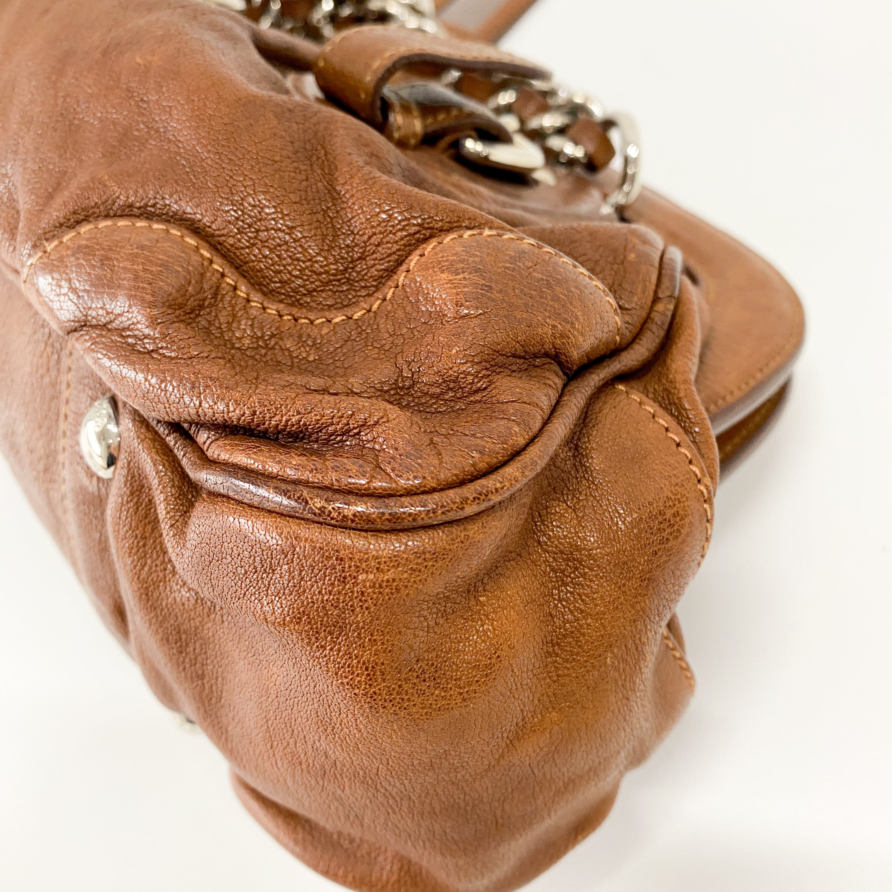 Brown Leather Shoulder Bag