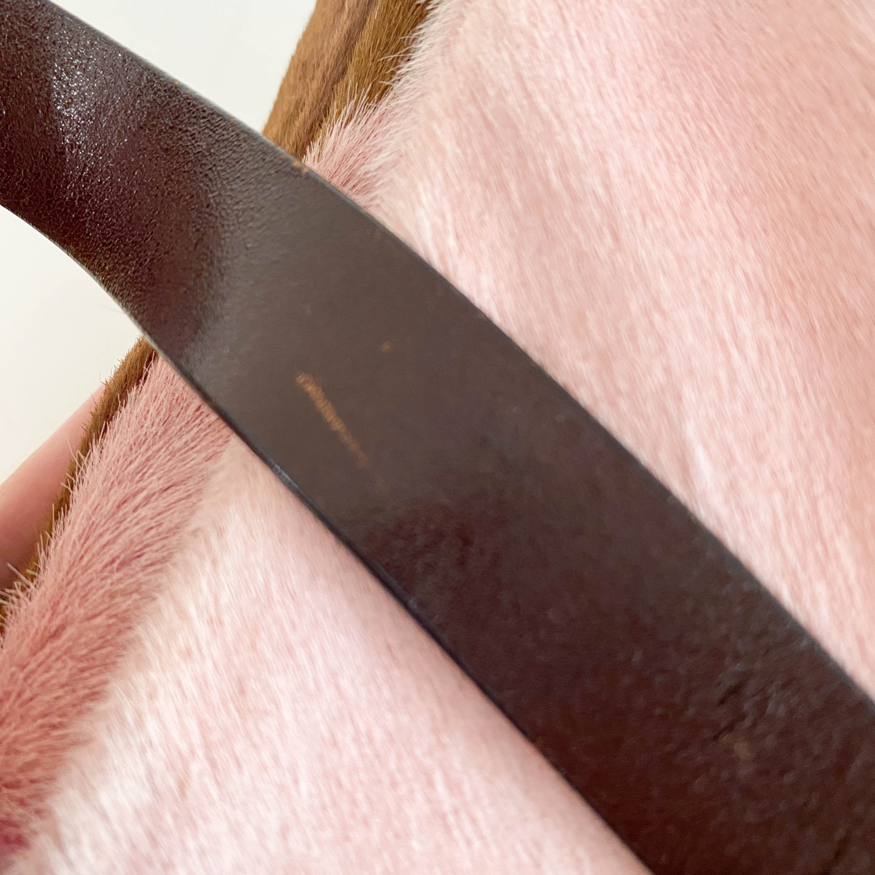 Mamma Baguette Pink Pony Hair Shoulder Bag