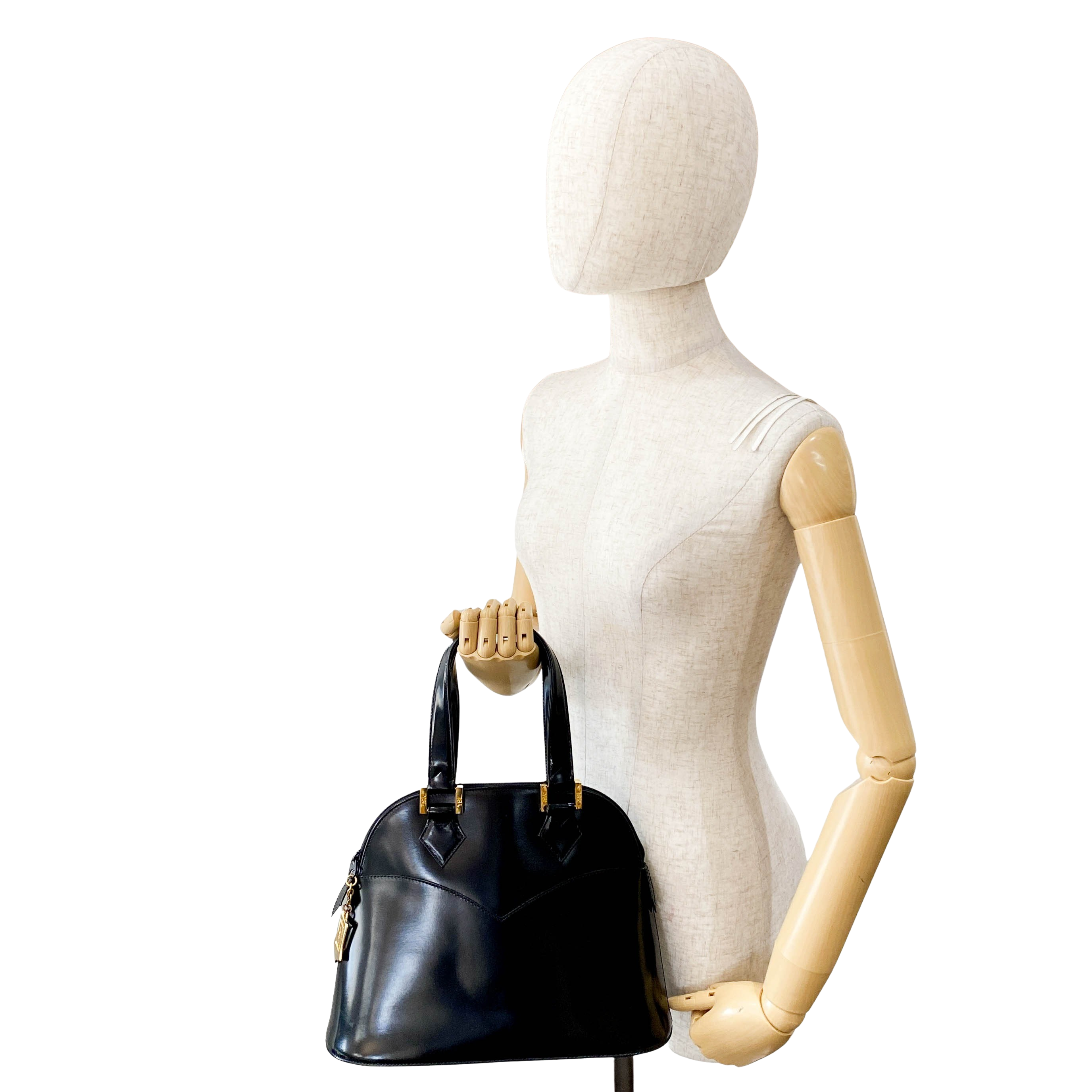 Black Leather Shoulder Bag