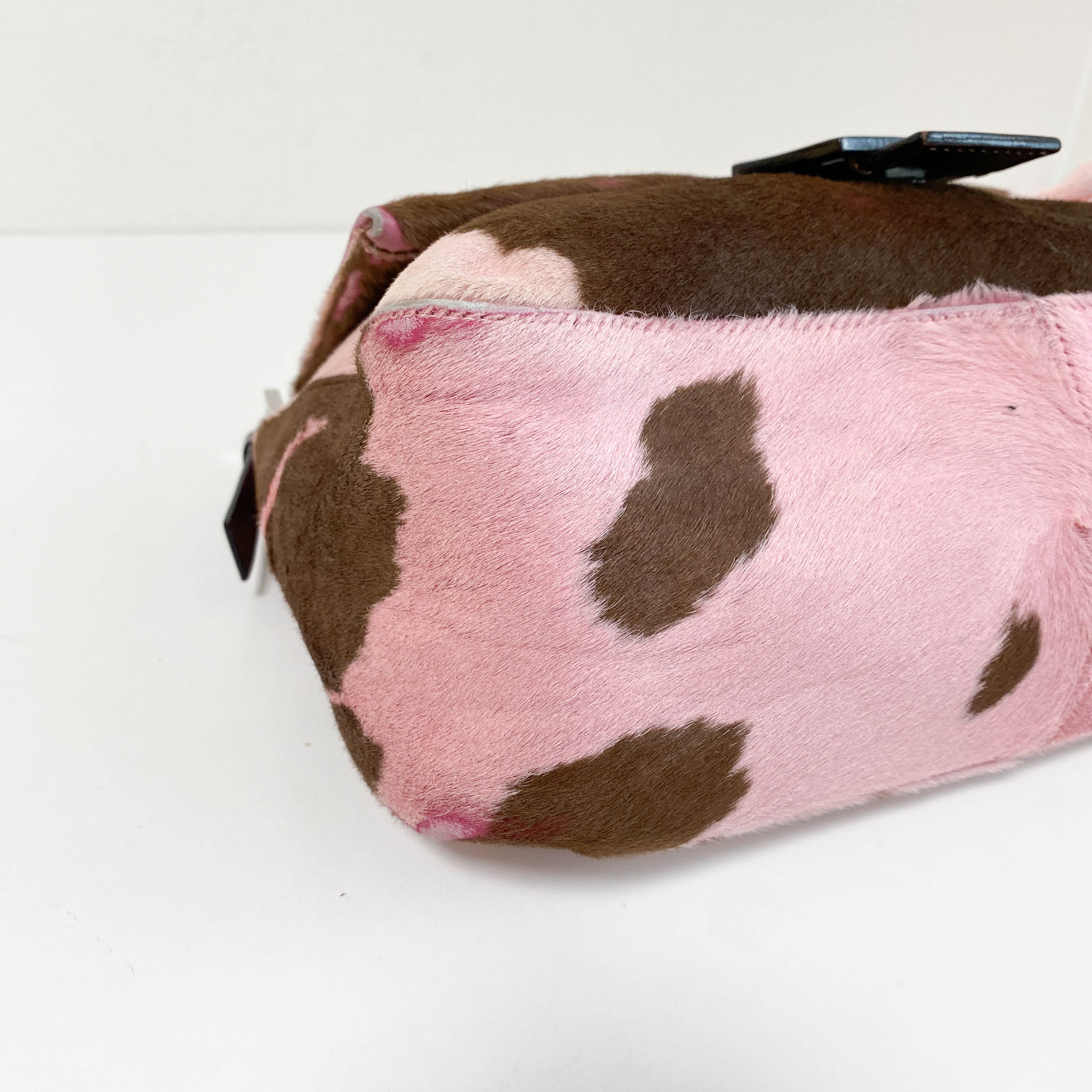 Mamma Baguette Pink Pony Hair Shoulder Bag
