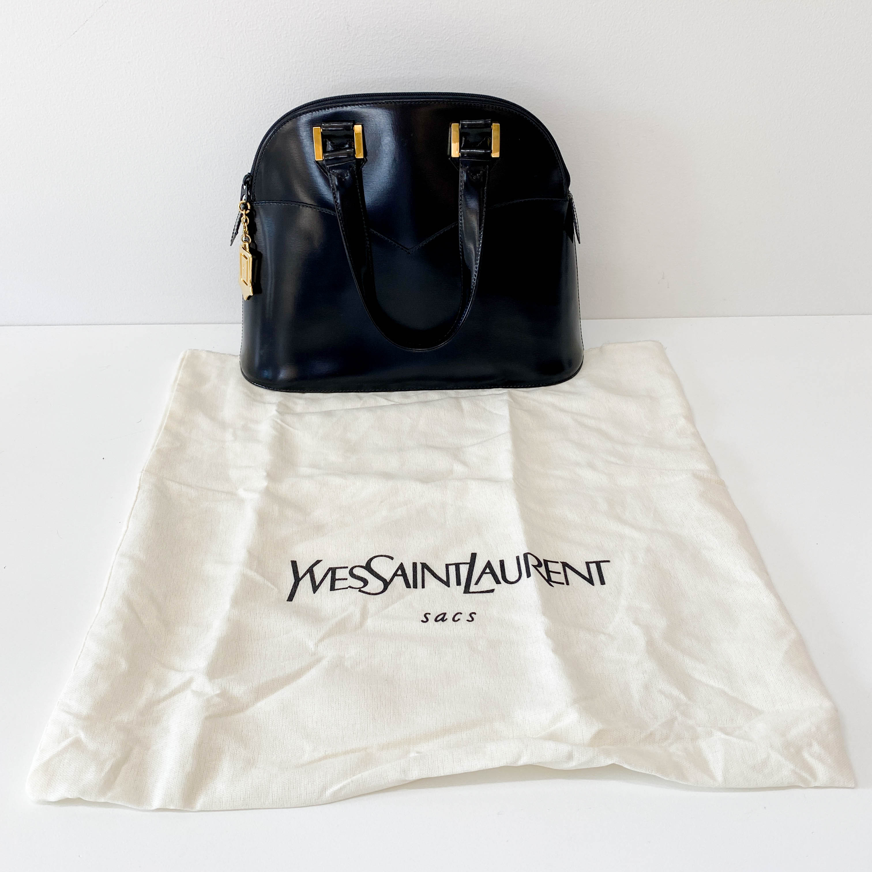 Black Leather Shoulder Bag