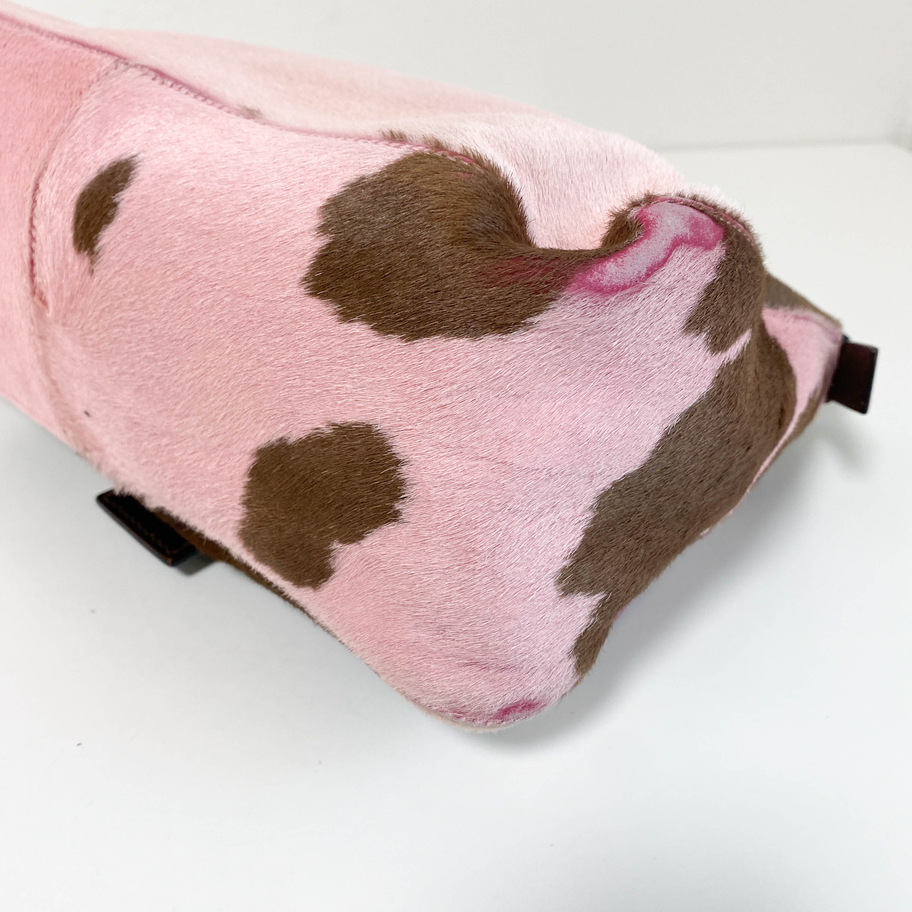 Mamma Baguette Pink Pony Hair Shoulder Bag