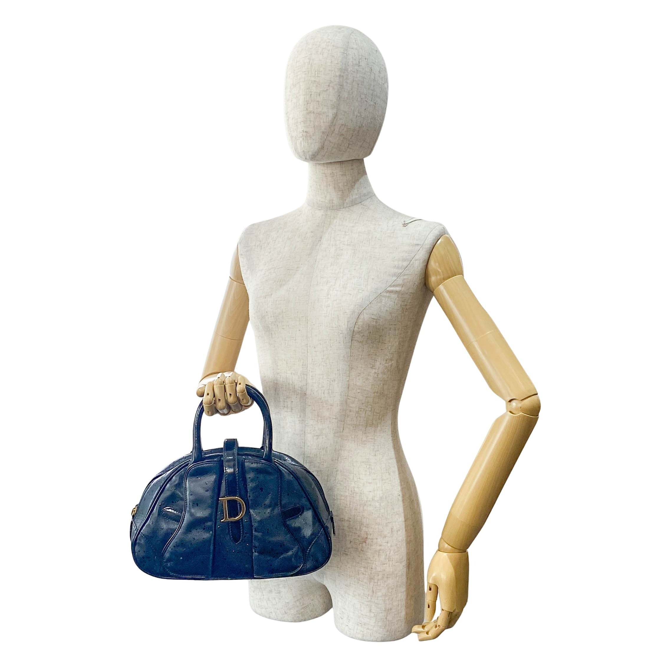 Mini Sadle Bowler Black Leather Bag