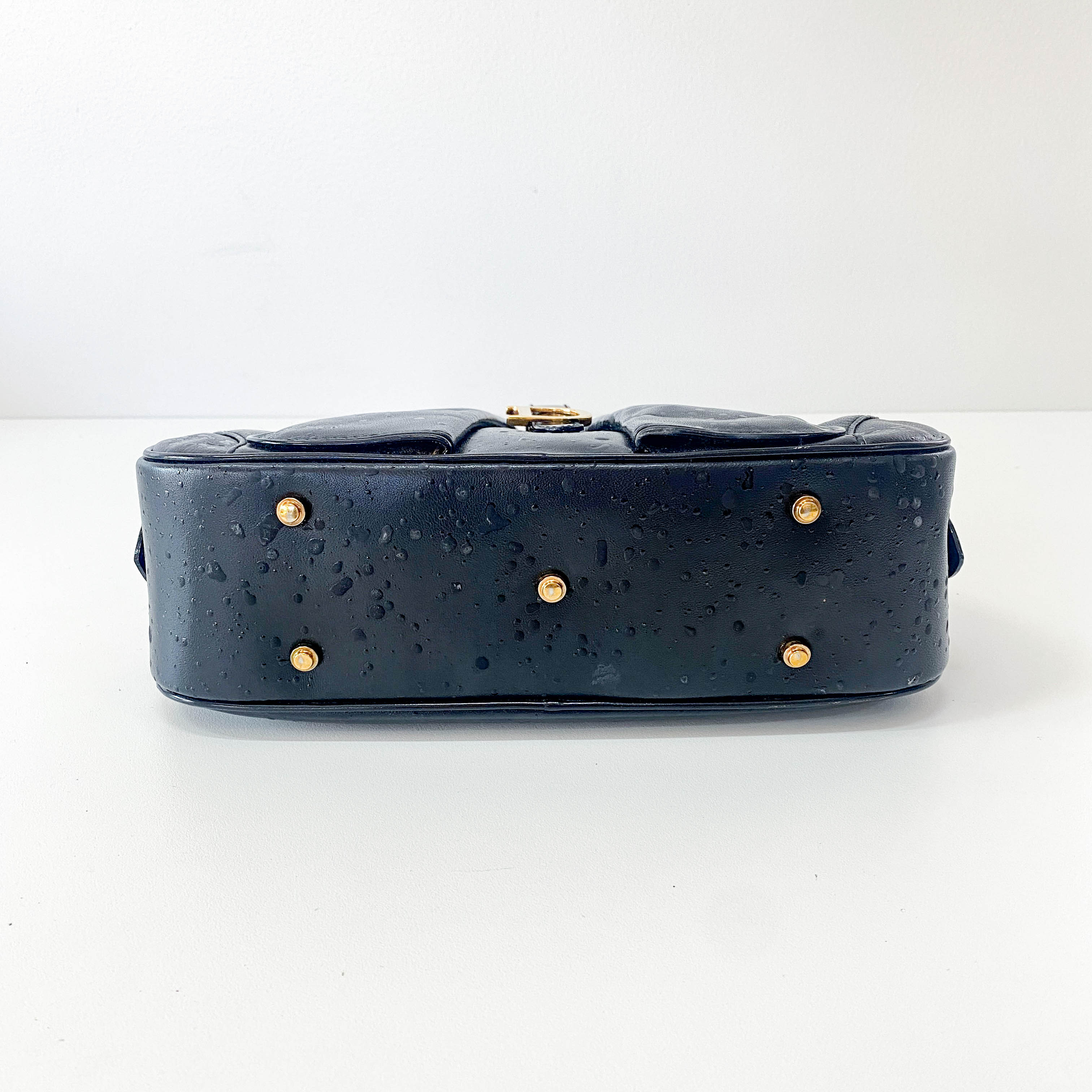 Mini Sadle Bowler Black Leather Bag
